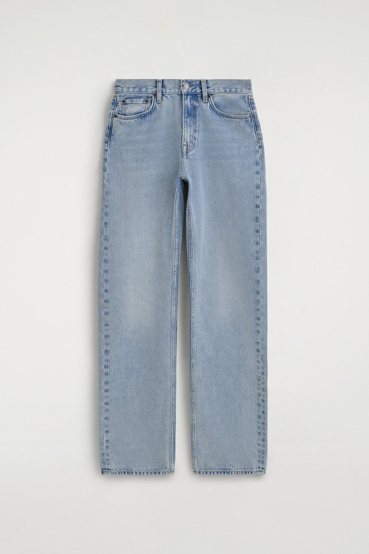 CHORD STRAIGHT-LEG JEANS — LIGHT BLUE