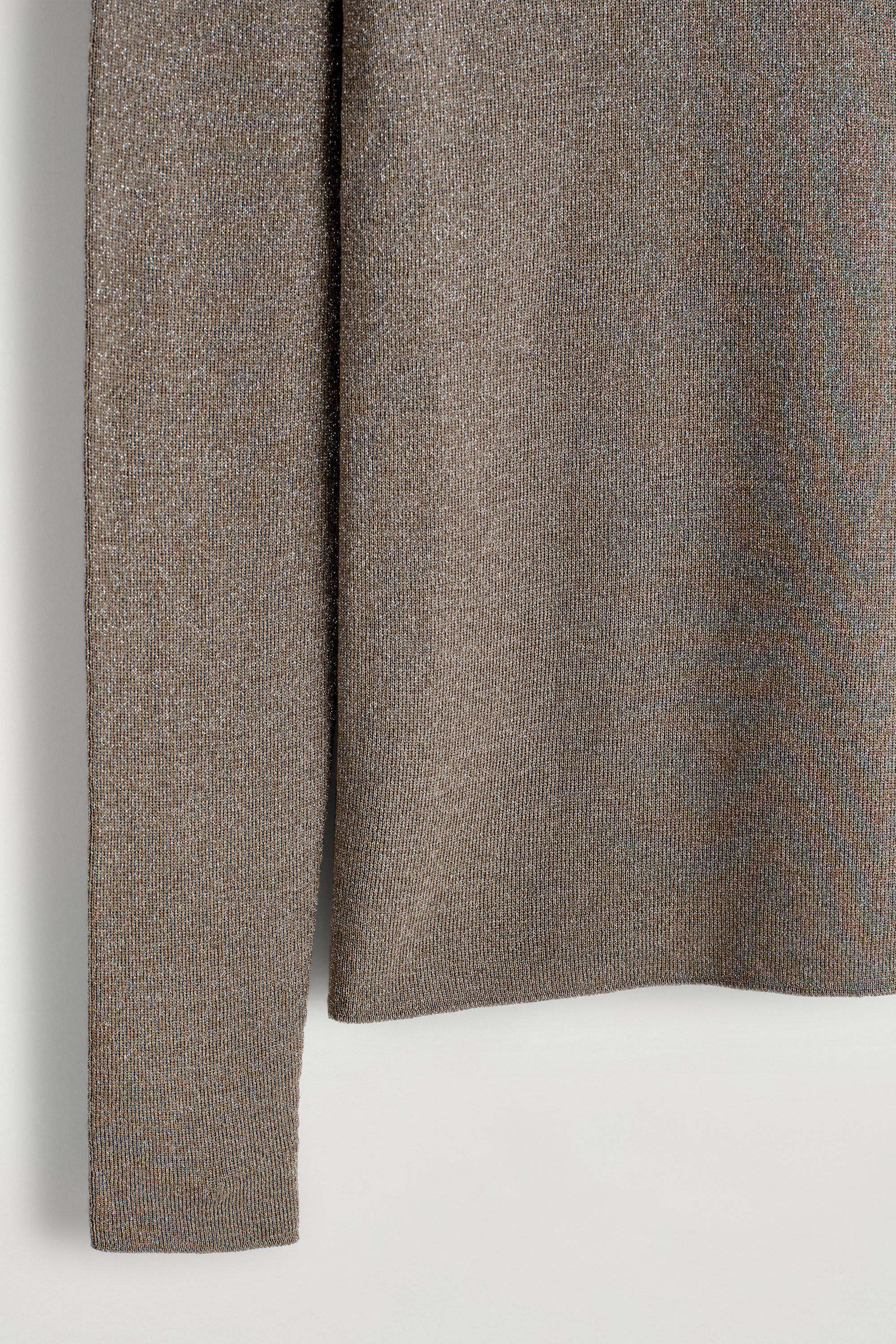 SPARKLY SEAMLESS WOOL SWEATER - TAUPE | COS US