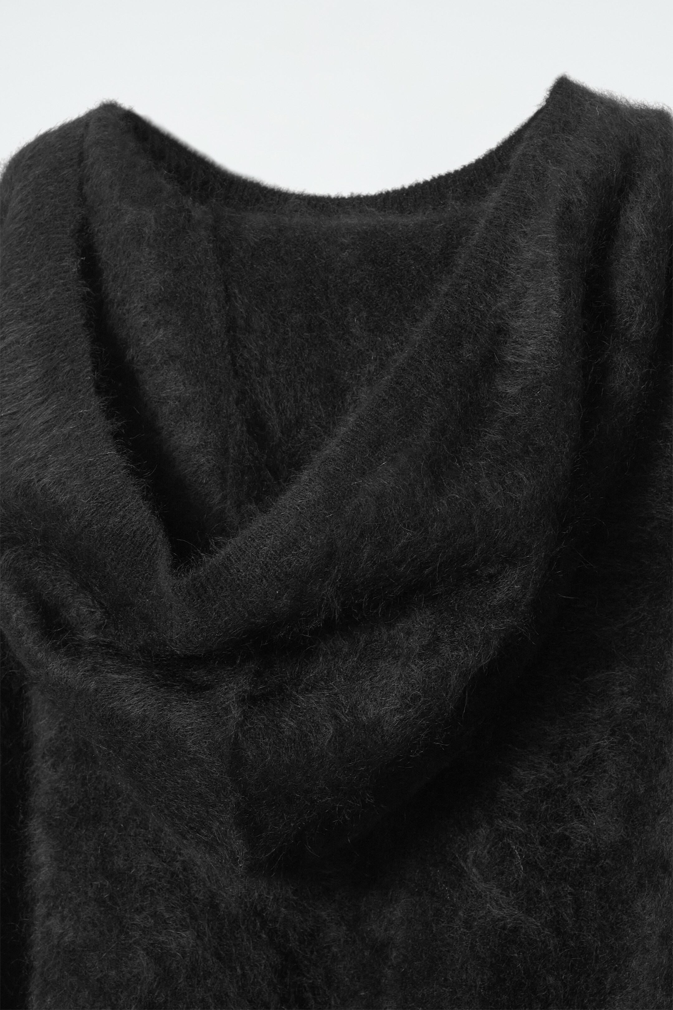 View larger image: BRUSHED-CASHMERE HOODIE - BLACK - Ladies | H&M GB 8
