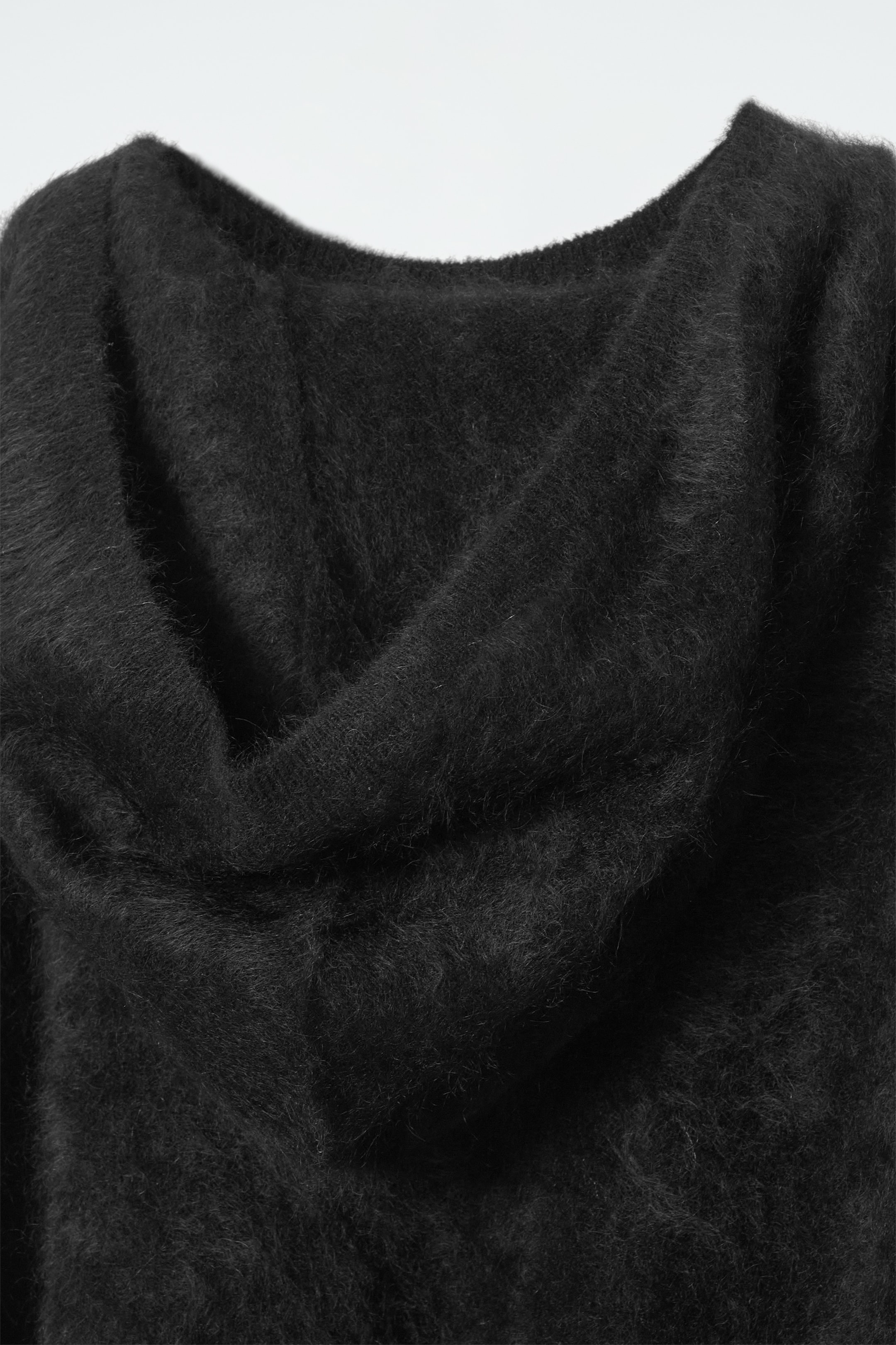 View larger image: BRUSHED-CASHMERE HOODIE - BLACK - Ladies | H&M GB 8