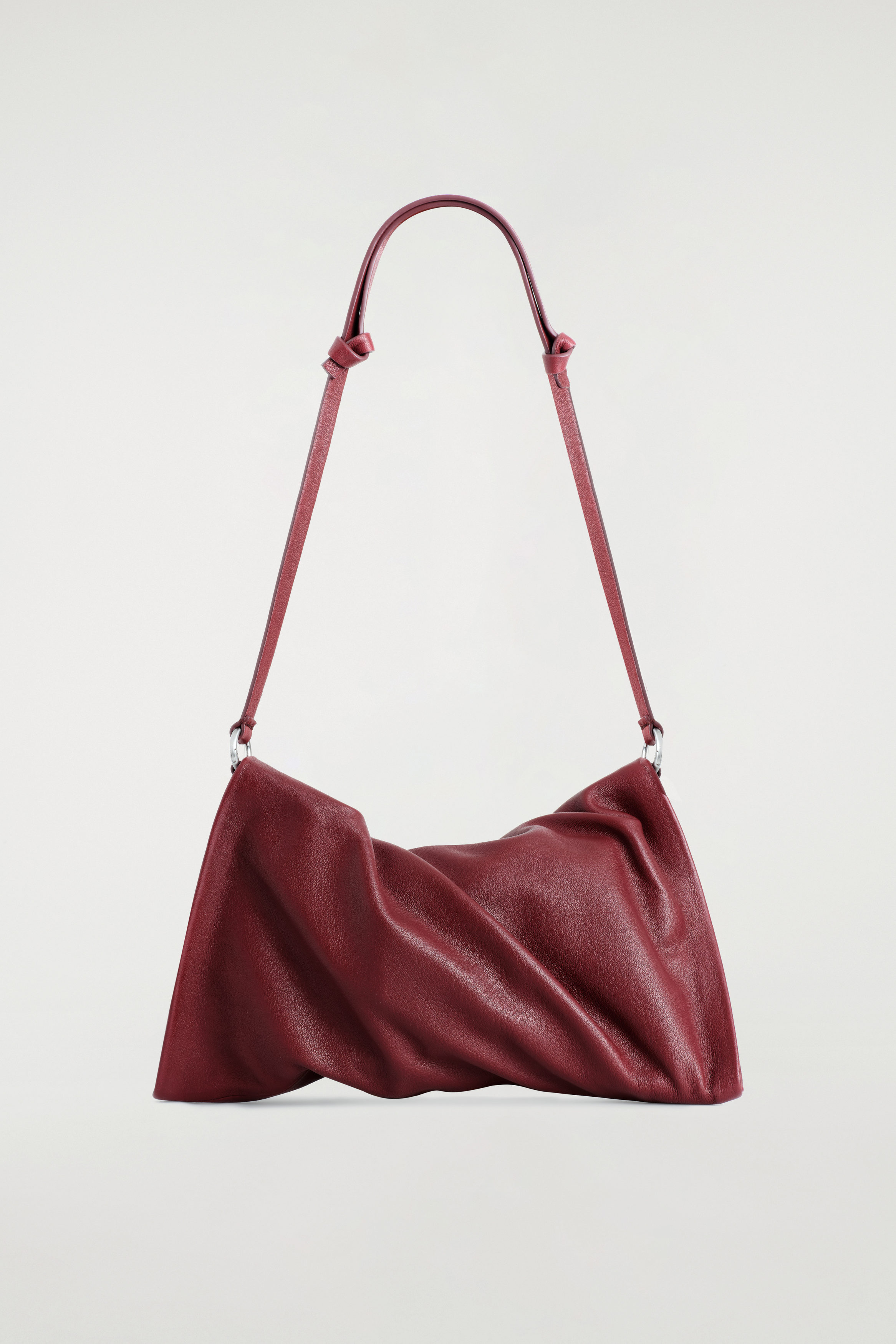 TWISTED MINI CLUTCH BAG - LEATHER - CRIMSON | COS US