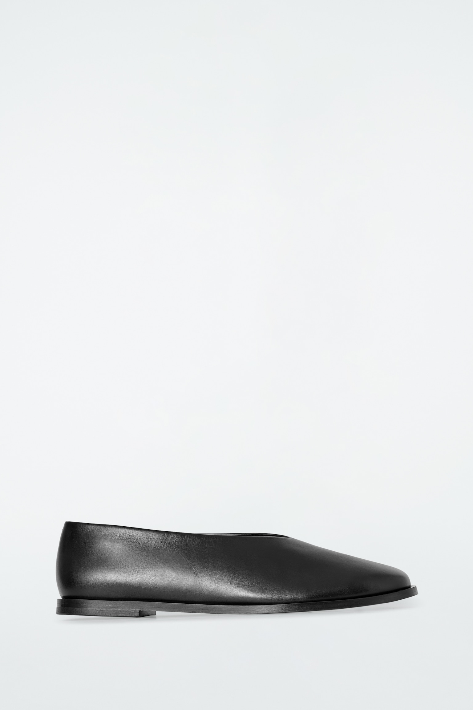 BALLERINES PLATES CUIR - NOIR - 2