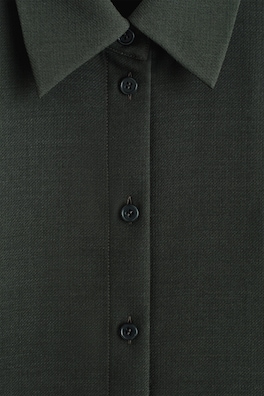 WOOL SHIRT — DARK GREEN 1