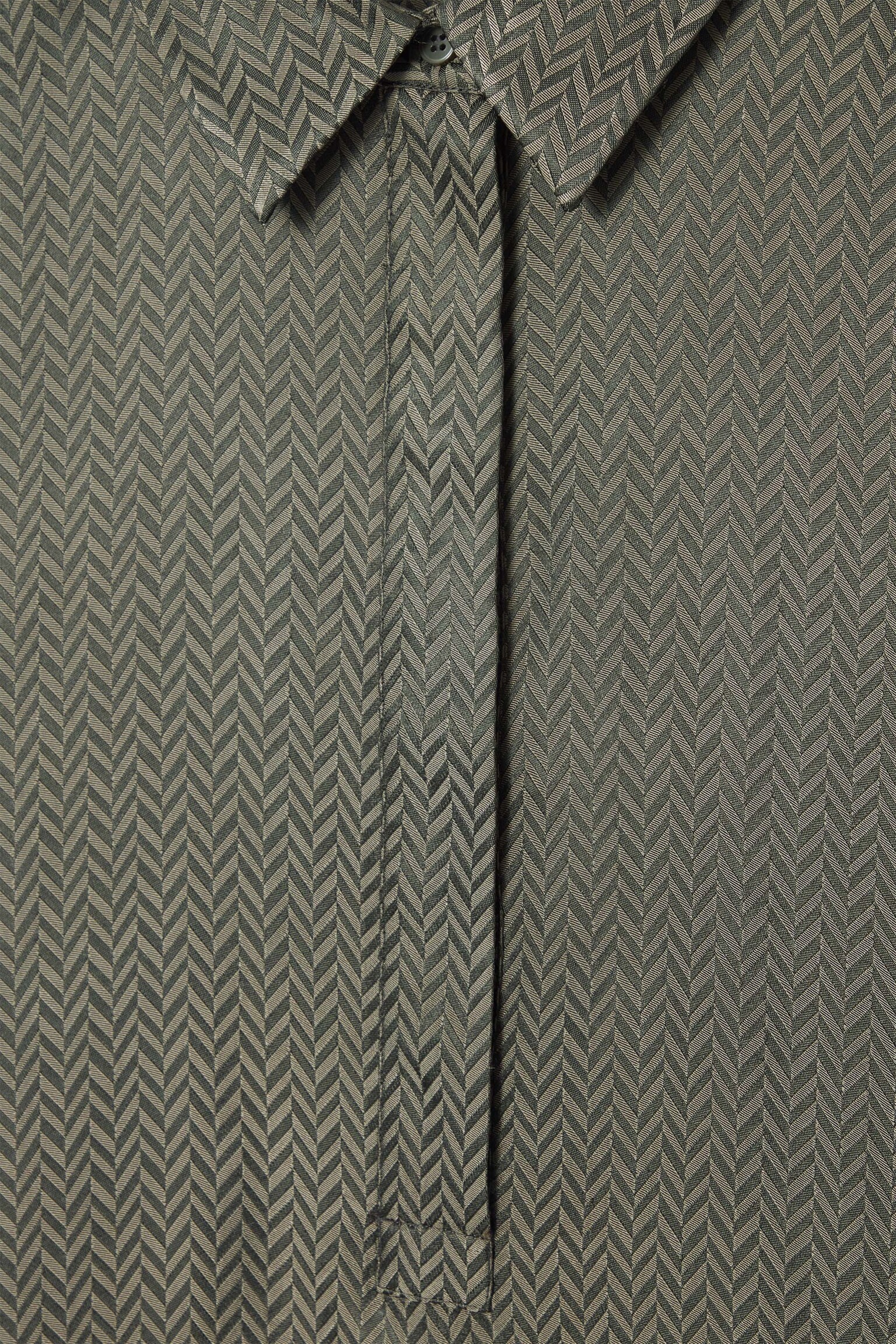 HERRINGBONE MAXI SHIRT DRESS - KHAKI / HERRINGBONE - 3