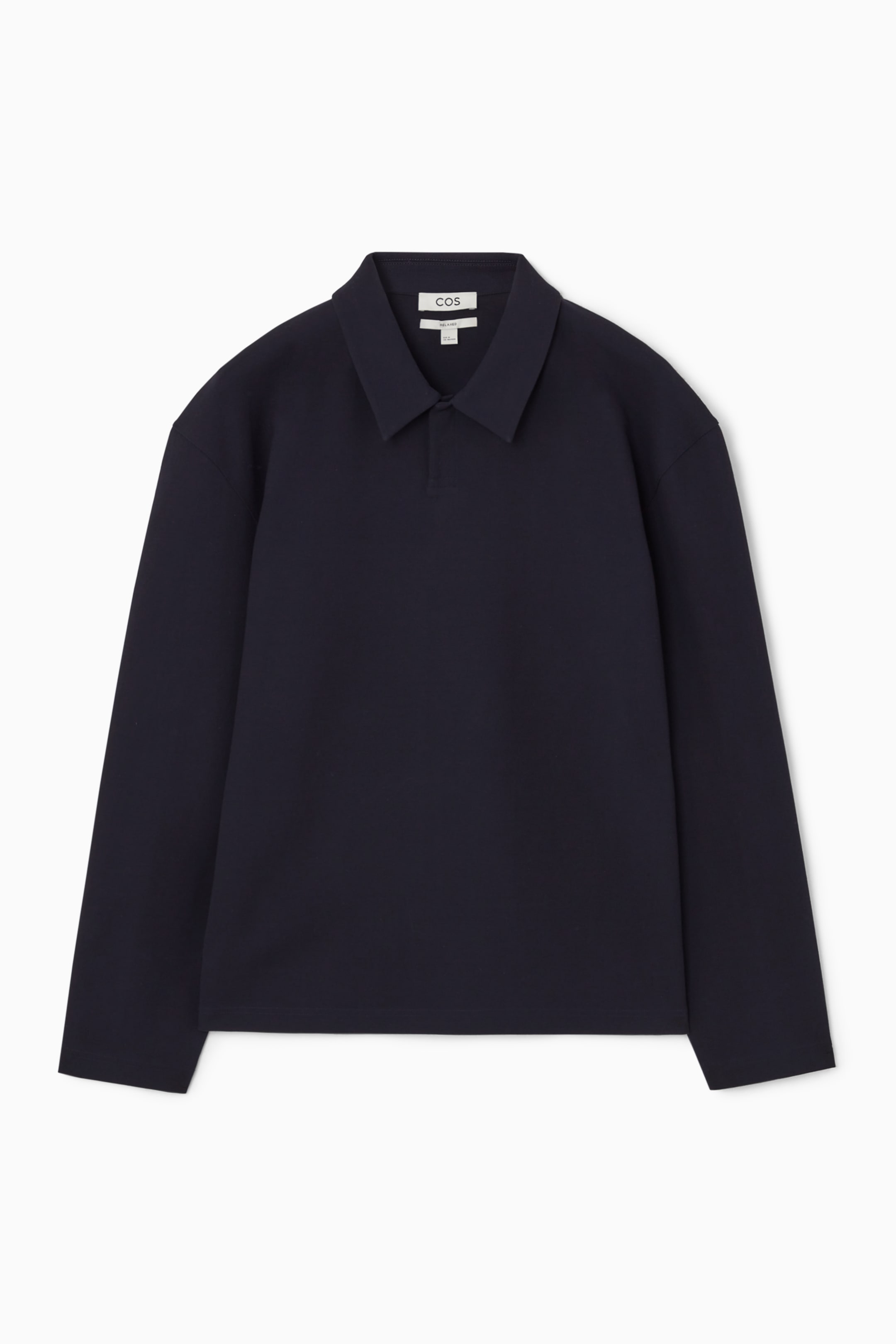 View larger image: LONG-SLEEVED JERSEY POLO SHIRT - DARK NAVY - Men | H&M GB 1
