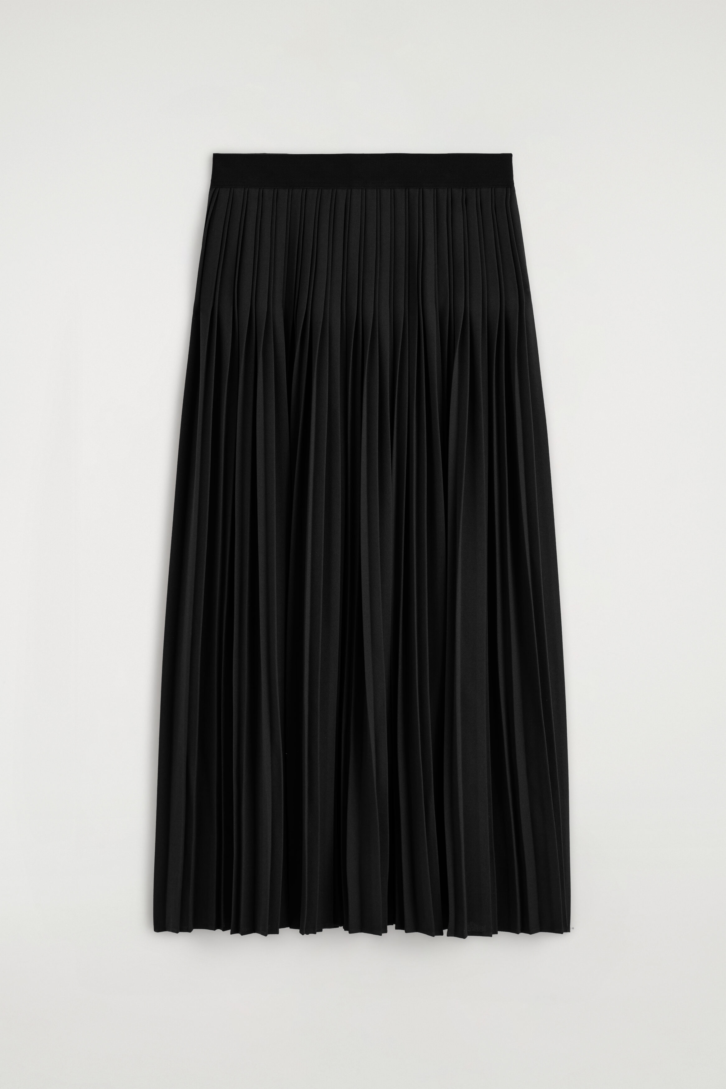 PLEATED CREPE MIDI SKIRT - BLACK | COS US