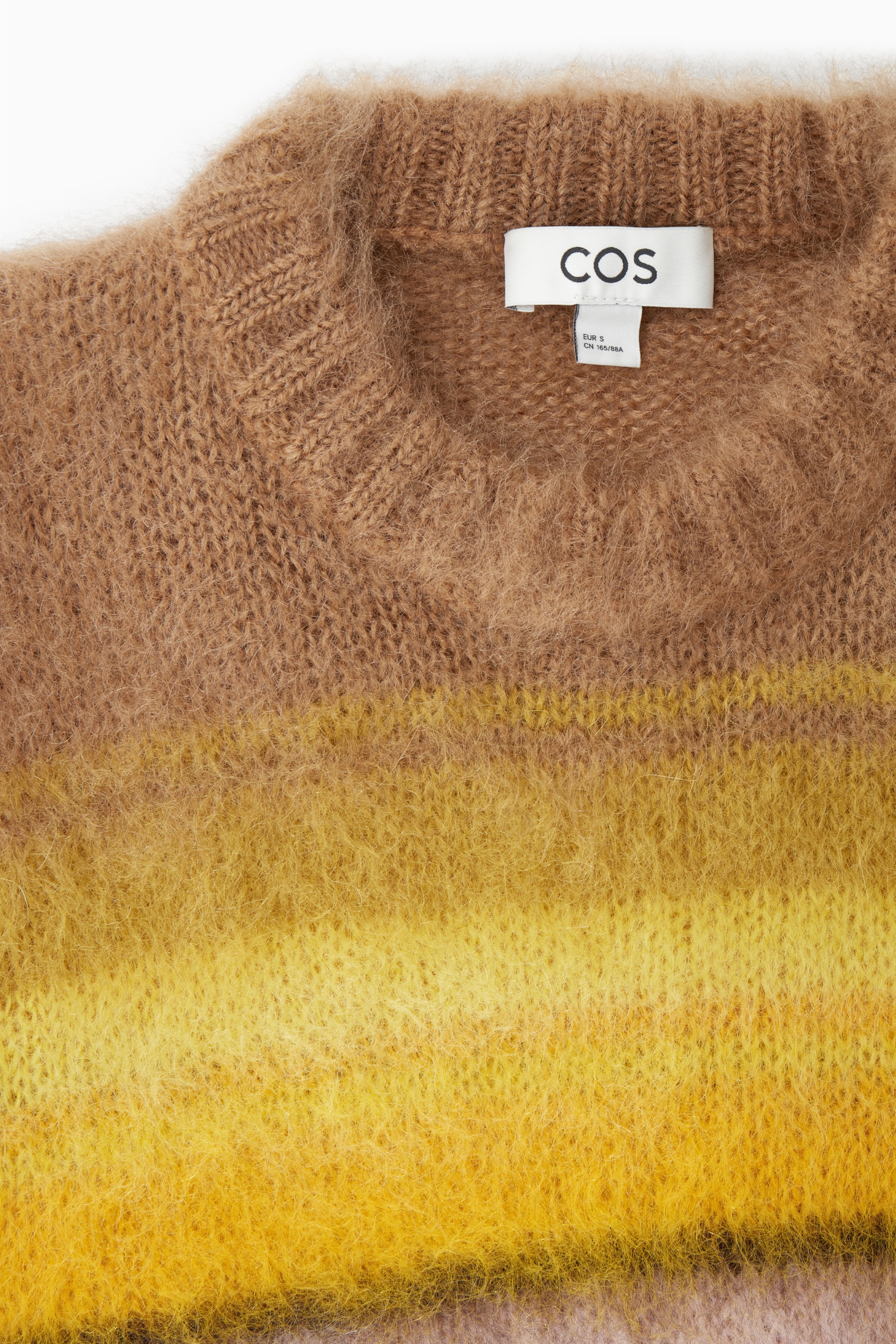 View larger image: REGULAR-FIT MOHAIR JUMPER - BROWN / YELLOW / STRIPED - Ladies | H&M GB 2