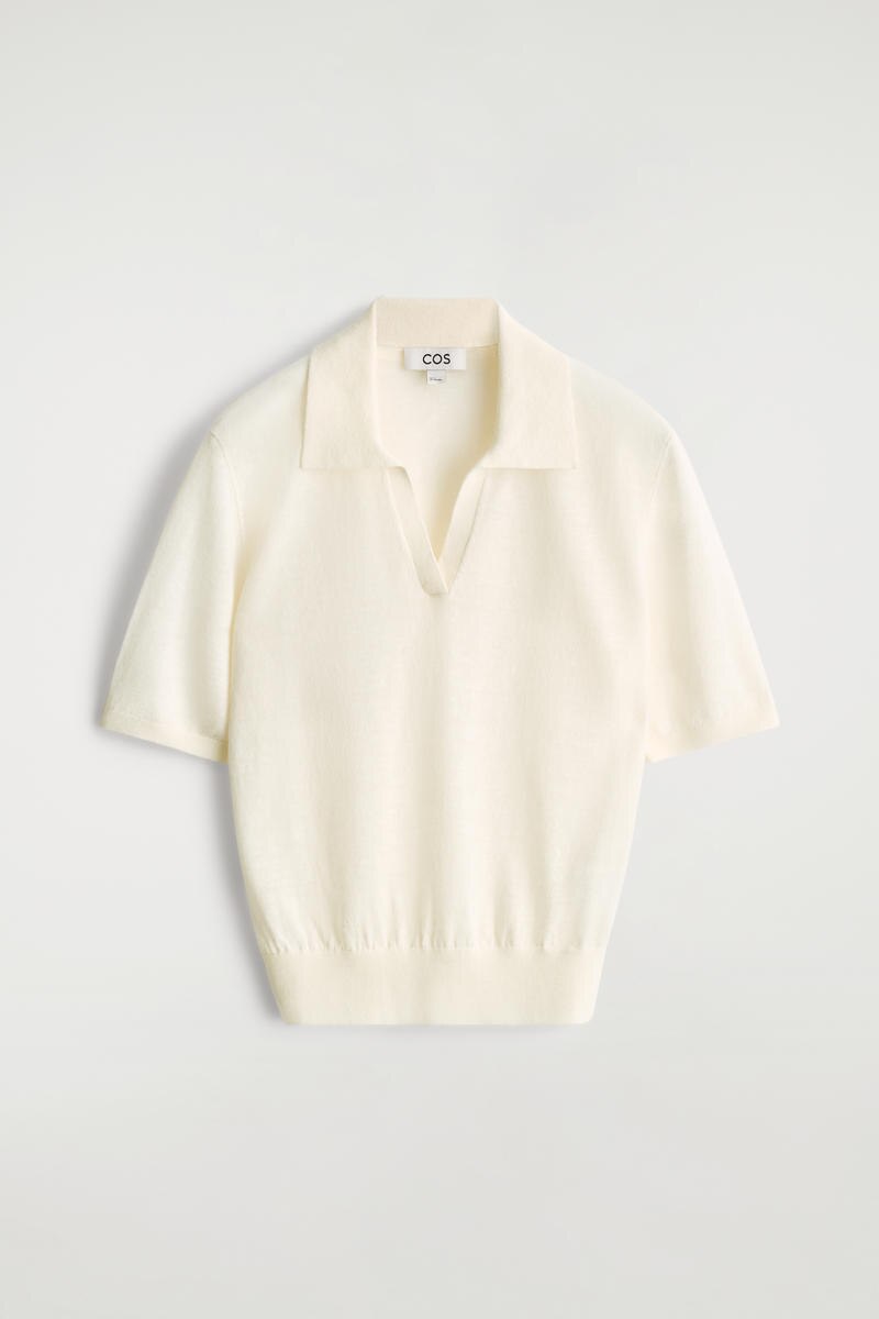 Knitted Linen-Merino Polo Shirt