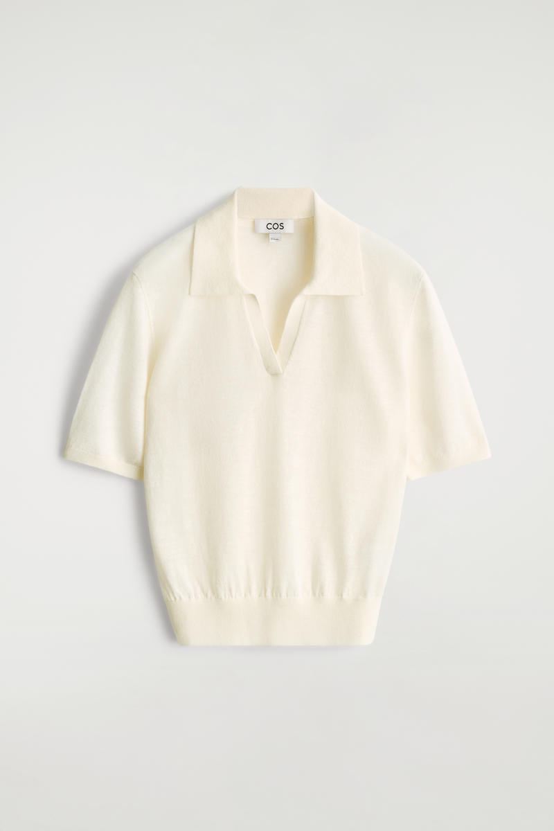 Knitted Linen-Merino Polo Shirt