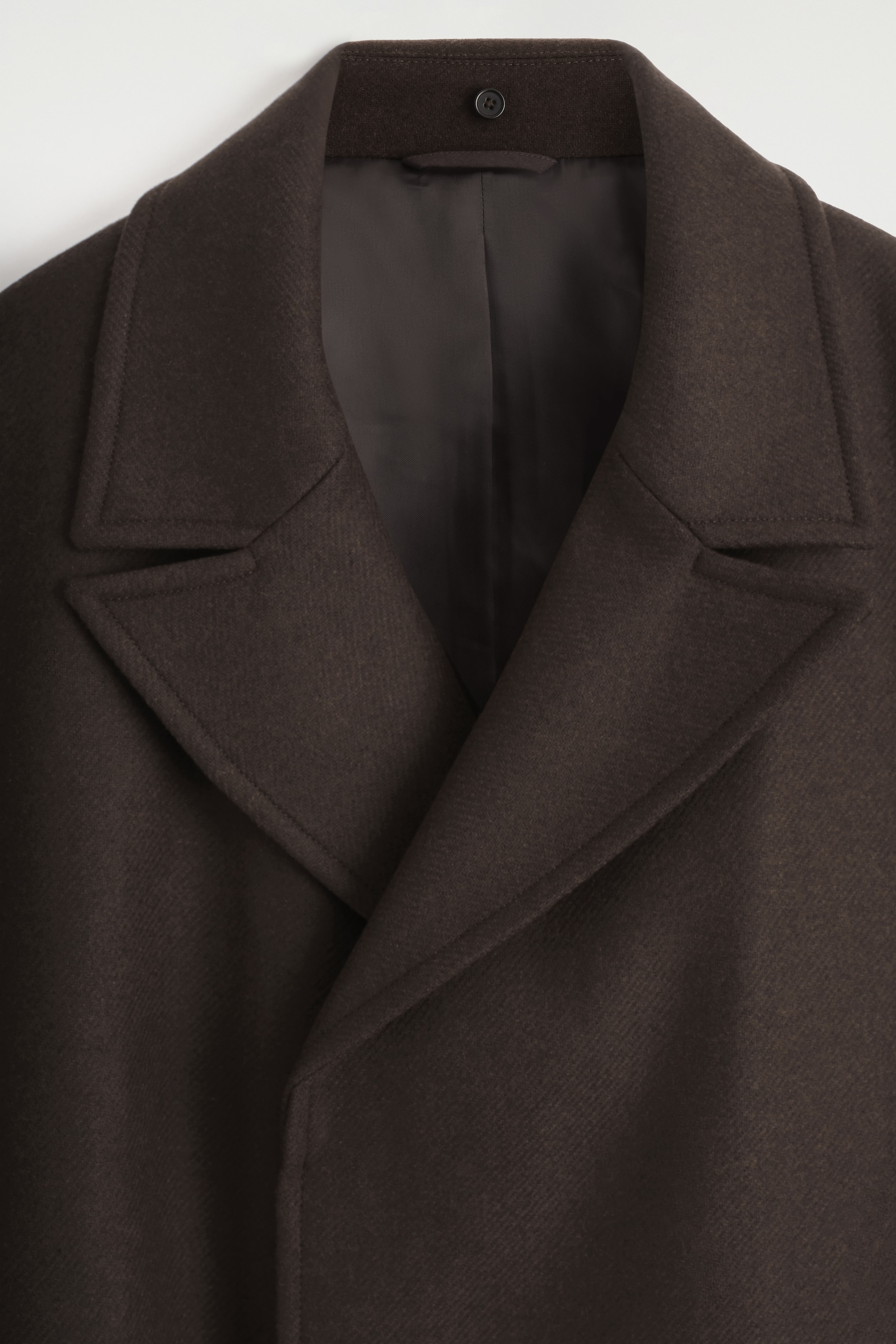 Visualizza immagine più grande: CAPPOTTO IN LANA CON COLLETTO IN PELLE - MARRONE SCURO - UOMO | H&M IT 7