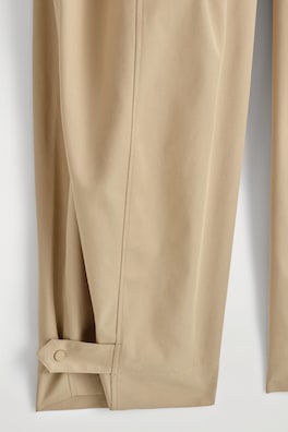 UTILITY BARREL-LEG TROUSERS — BEIGE 6
