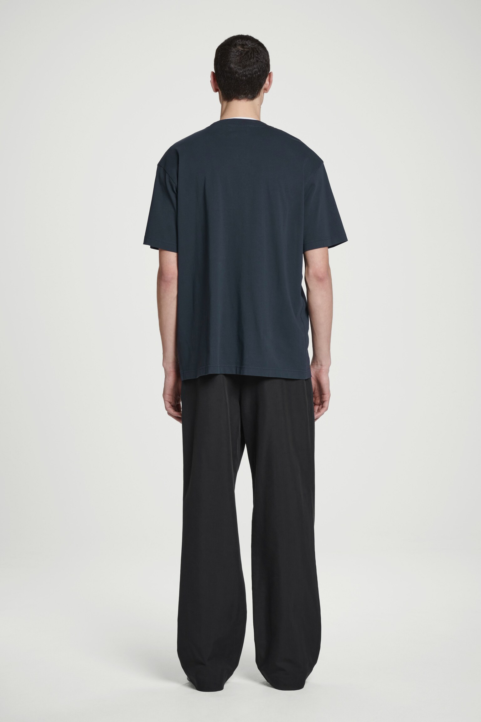 T-SHIRT OVERSIZE EN COTON - BLEU MARINE/NOIR/VERT - 7