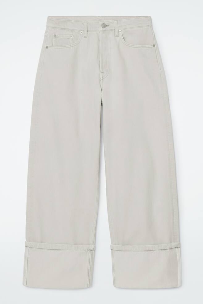 JEANS FACADE A GAMBA DRITTA CON RISVOLTO - GRIGIO CHIARO/INDACO NATURALE/ÉCRU - 1