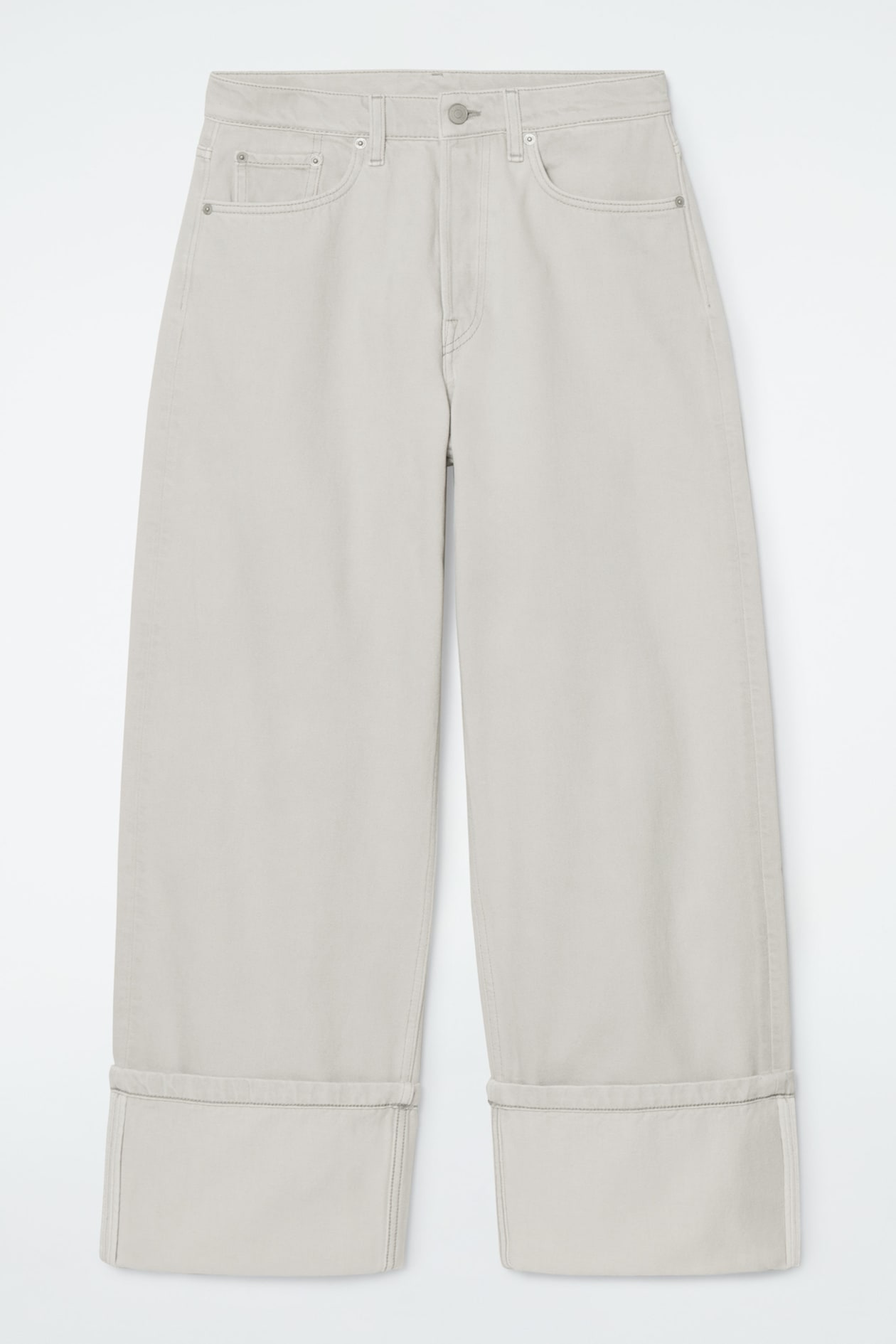 FACADE TURN-UP STRAIGHT-LEG JEANS