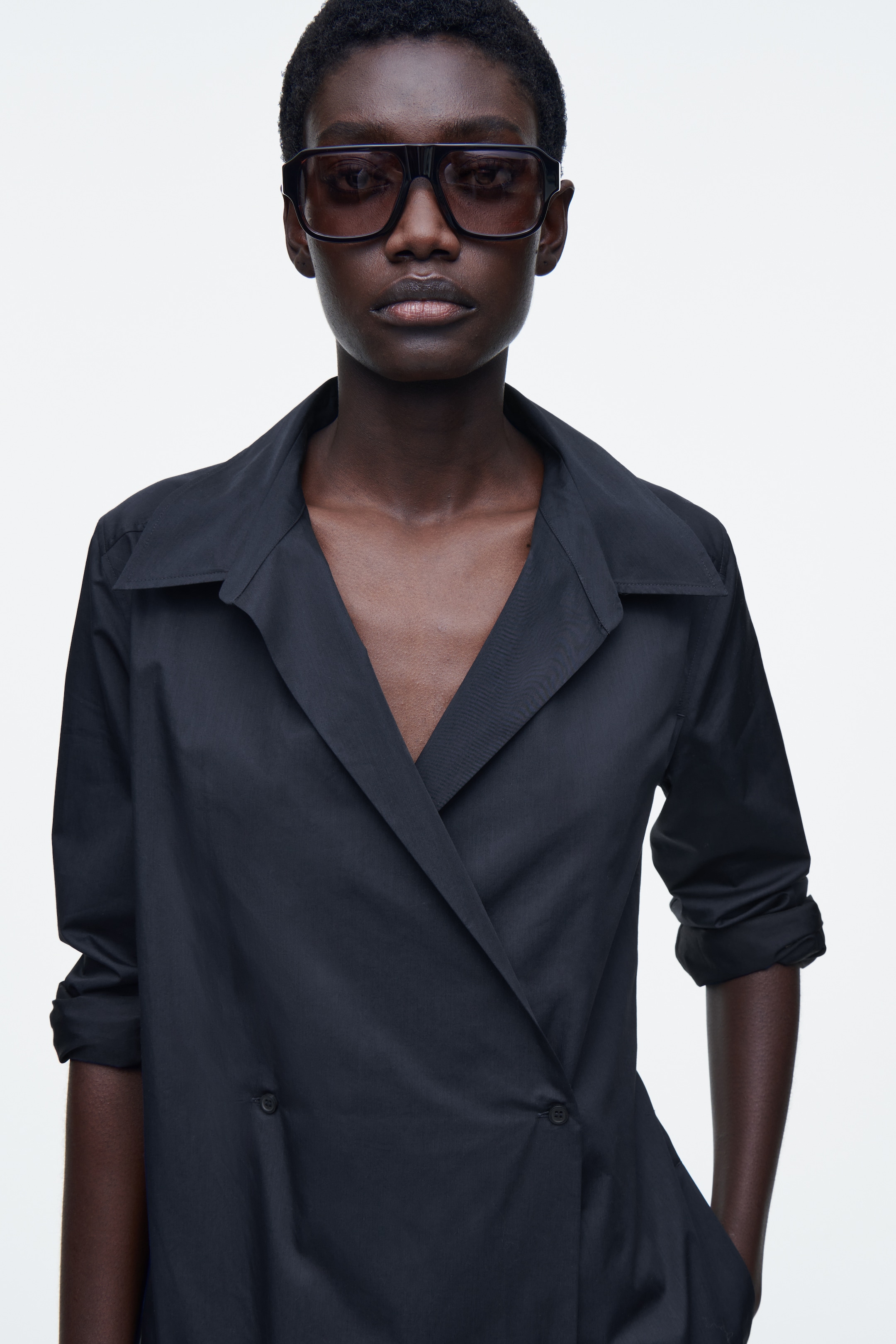 Visualizza immagine più grande: CHEMISIER MIDI DOPPIOPETTO - BLU NAVY - DONNA | H&M IT 5