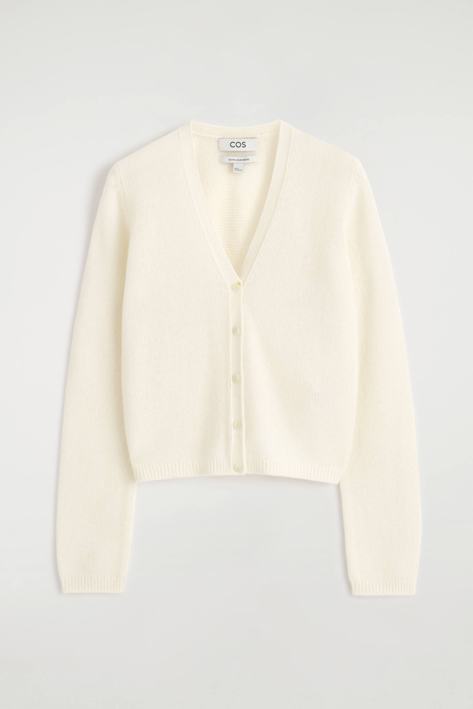 CARDIGAN COL EN V EN CACHEMIRE - CRÈME/BRUN CHINÉ - 2