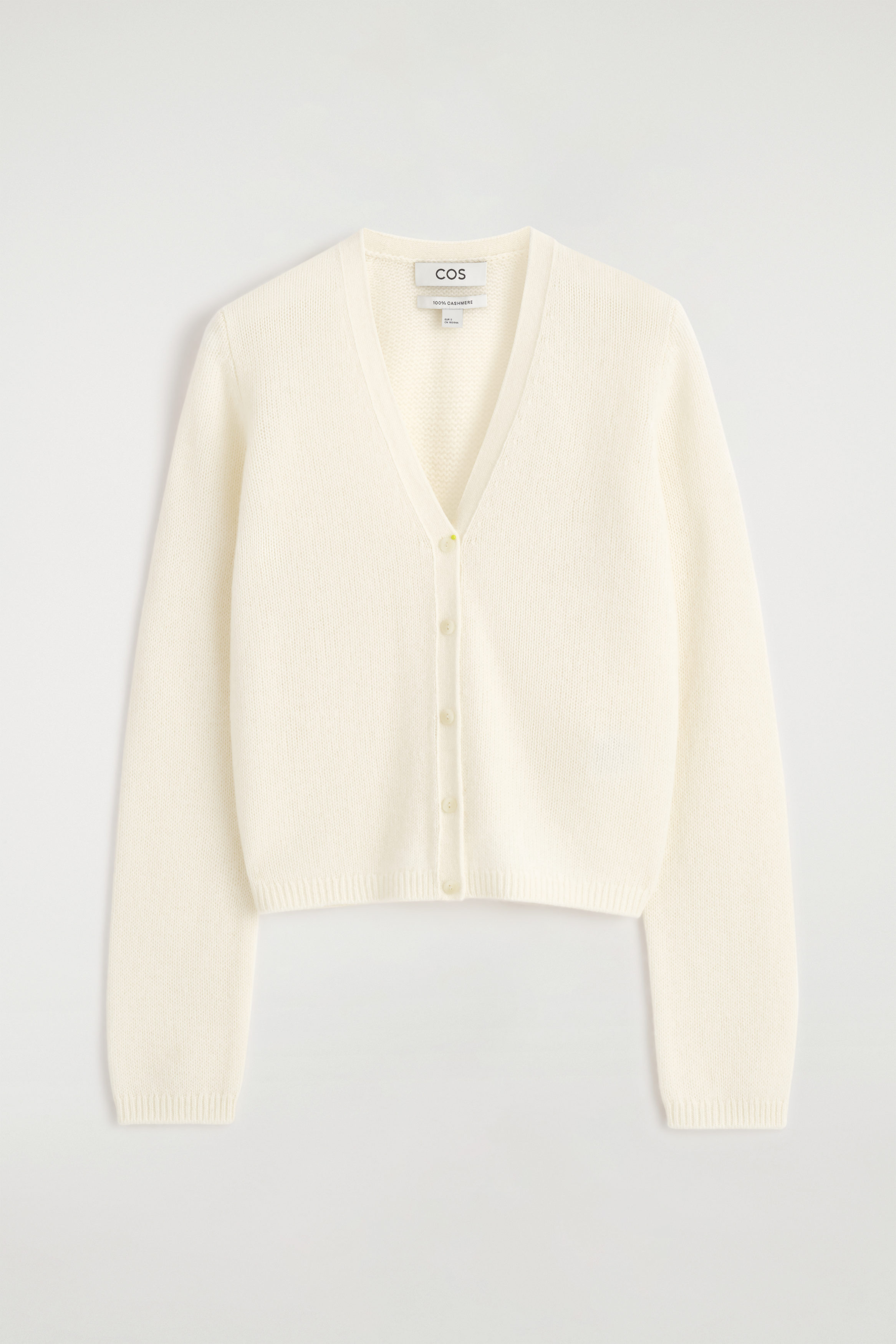 CASHMERE V-NECK CARDIGAN - CREAM | COS CA