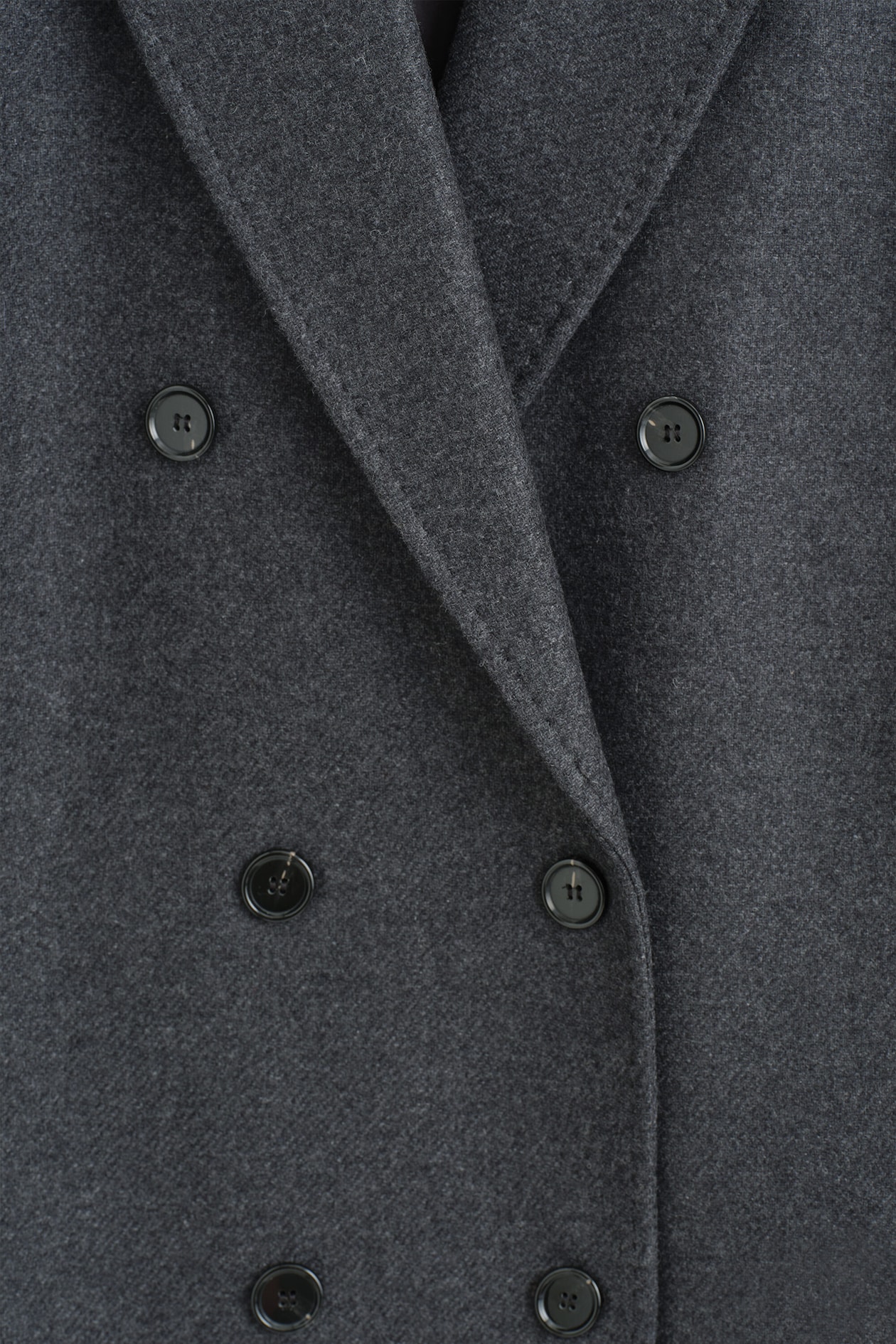TAILORED WOOL-BLEND DOUBLE-BREASTED COAT — GRAY