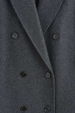 TAILORED WOOL-BLEND DOUBLE-BREASTED COAT — GRAY 6