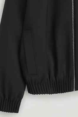 MOCK-NECK JACKET — BLACK 7