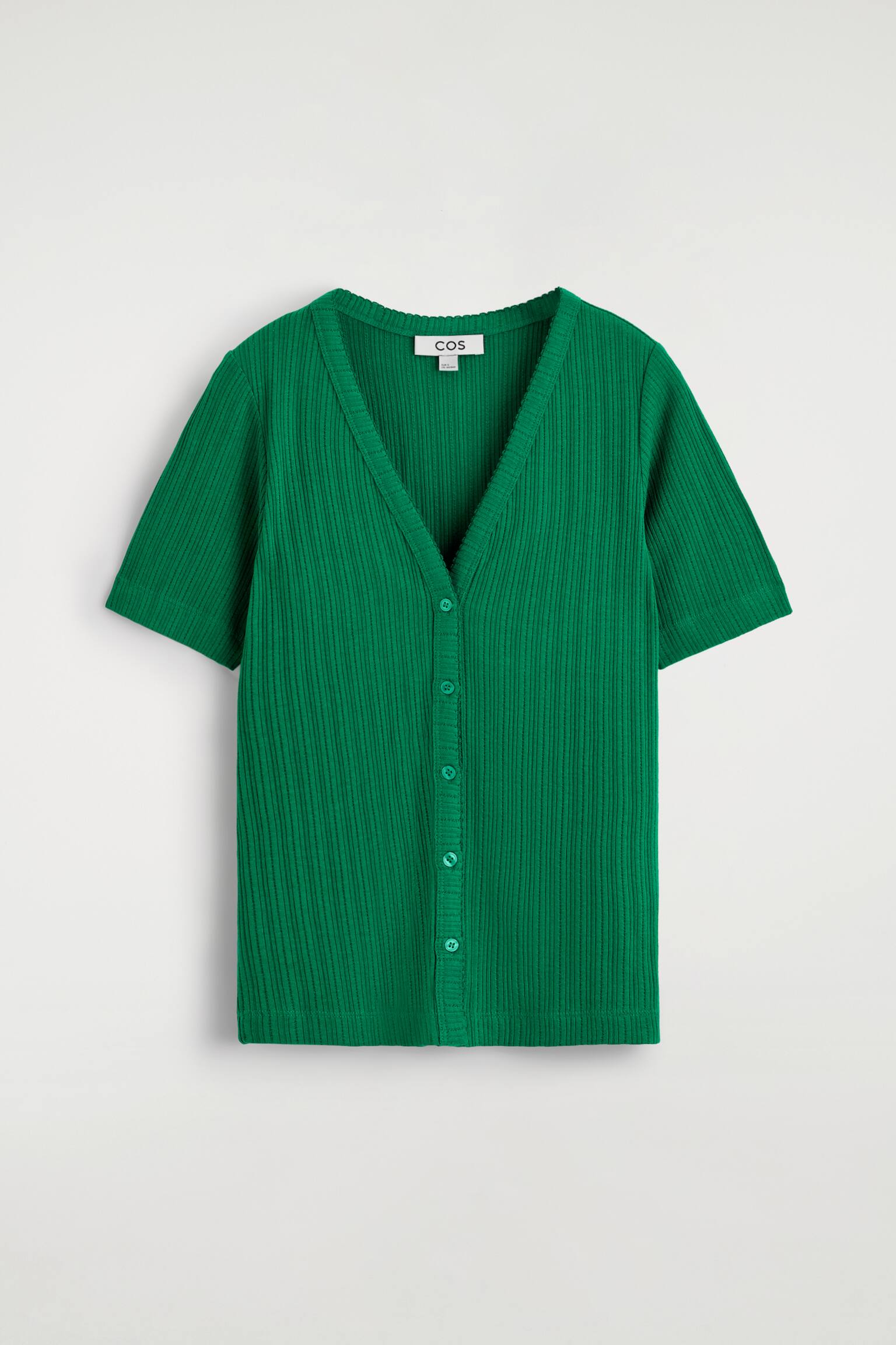 CARDIGAN A MANICHE CORTE IN MAGLIA TRAFORATA - VERDE/AVORIO/ANTRACITE - 2