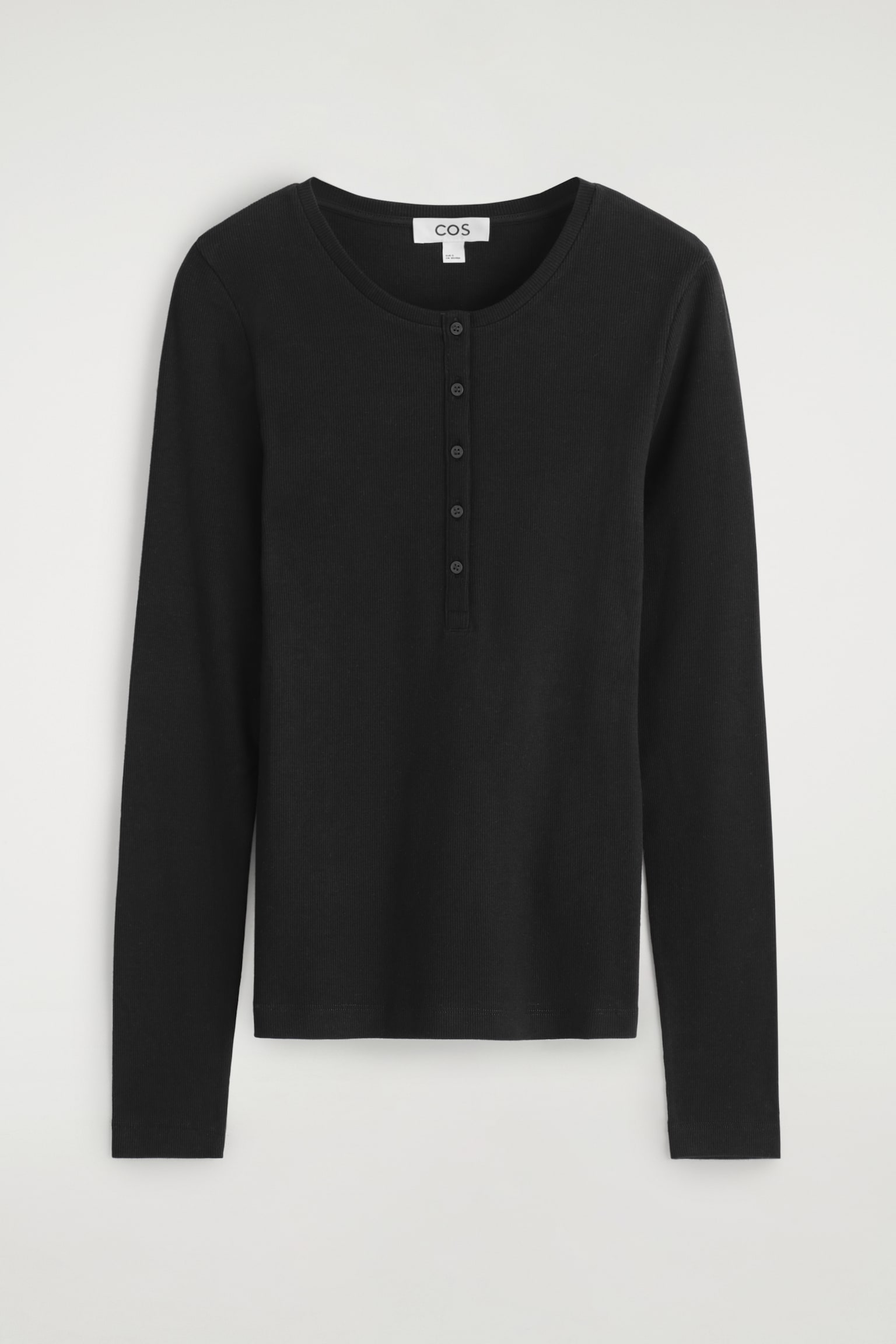 LANGÄRMLIGES HENLEY-OBERTEIL - SCHWARZ/BEIGE MELIERT/GRAU MELIERT - 2