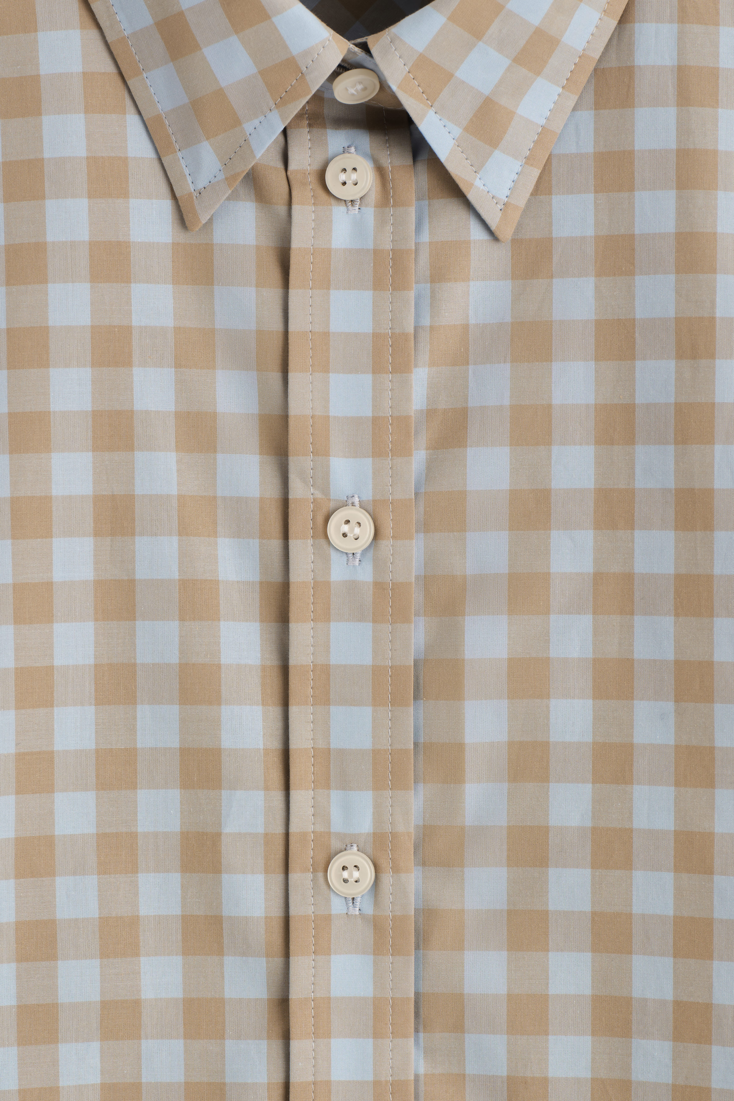 新品Hester Gingham Check Shirt Beige シャツ Hester Gingham Check SS Shirt | Saturdays NYC