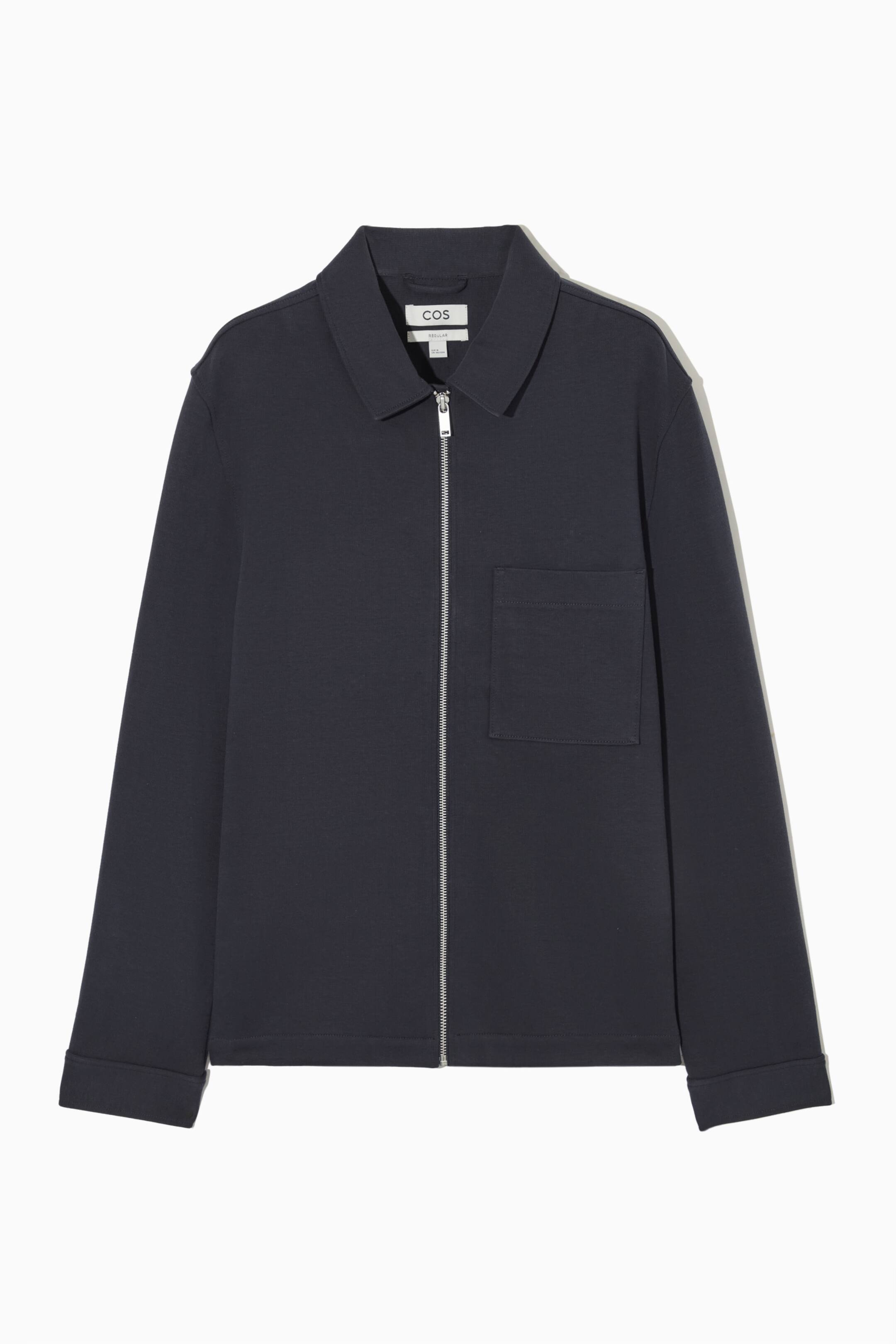 Se større billede: COTTON-JERSEY ZIP-UP JACKET - NAVY - HERRE | H&M DK 1