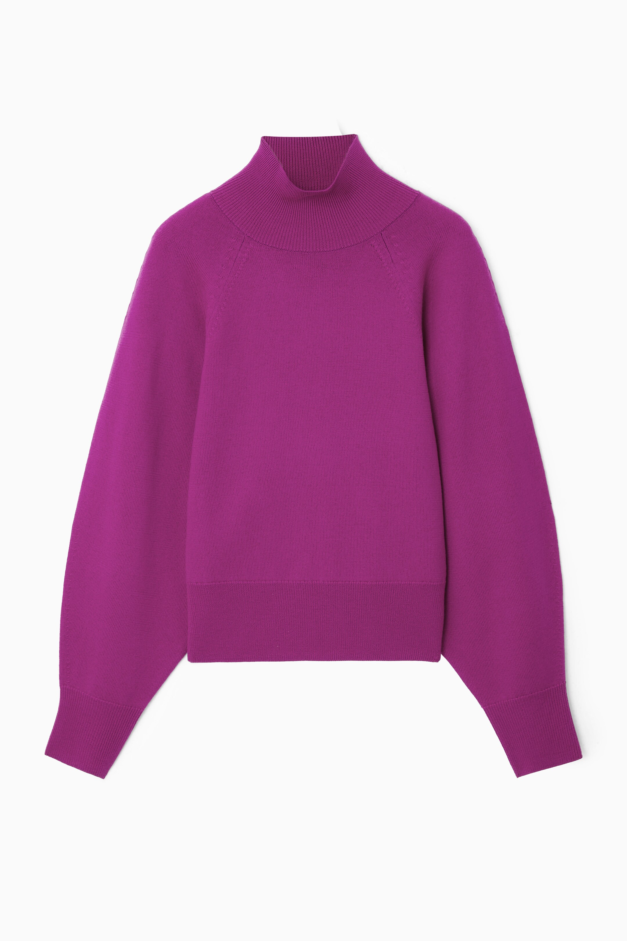 View larger image: BATWING-SLEEVE MERINO WOOL JUMPER - PURPLE - Ladies | H&M GB 1