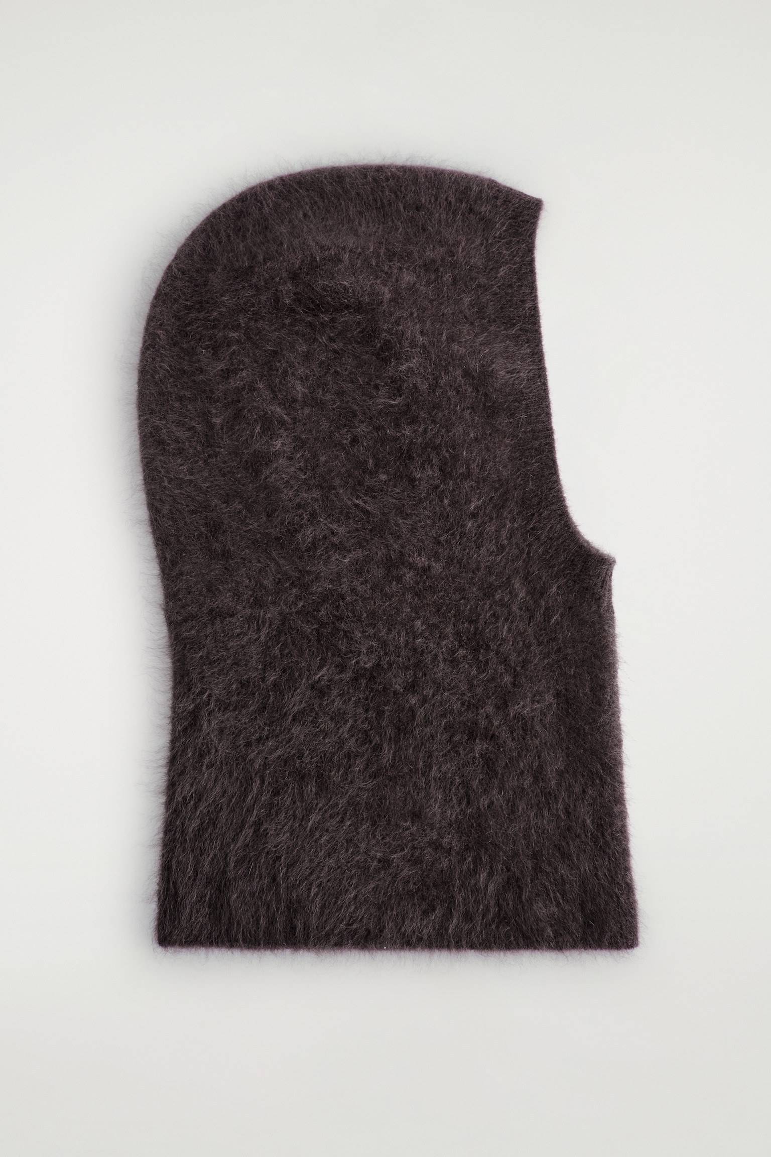 BRUSHED-CASHMERE HOOD - MARRONE SCURO/BEIGE - 2