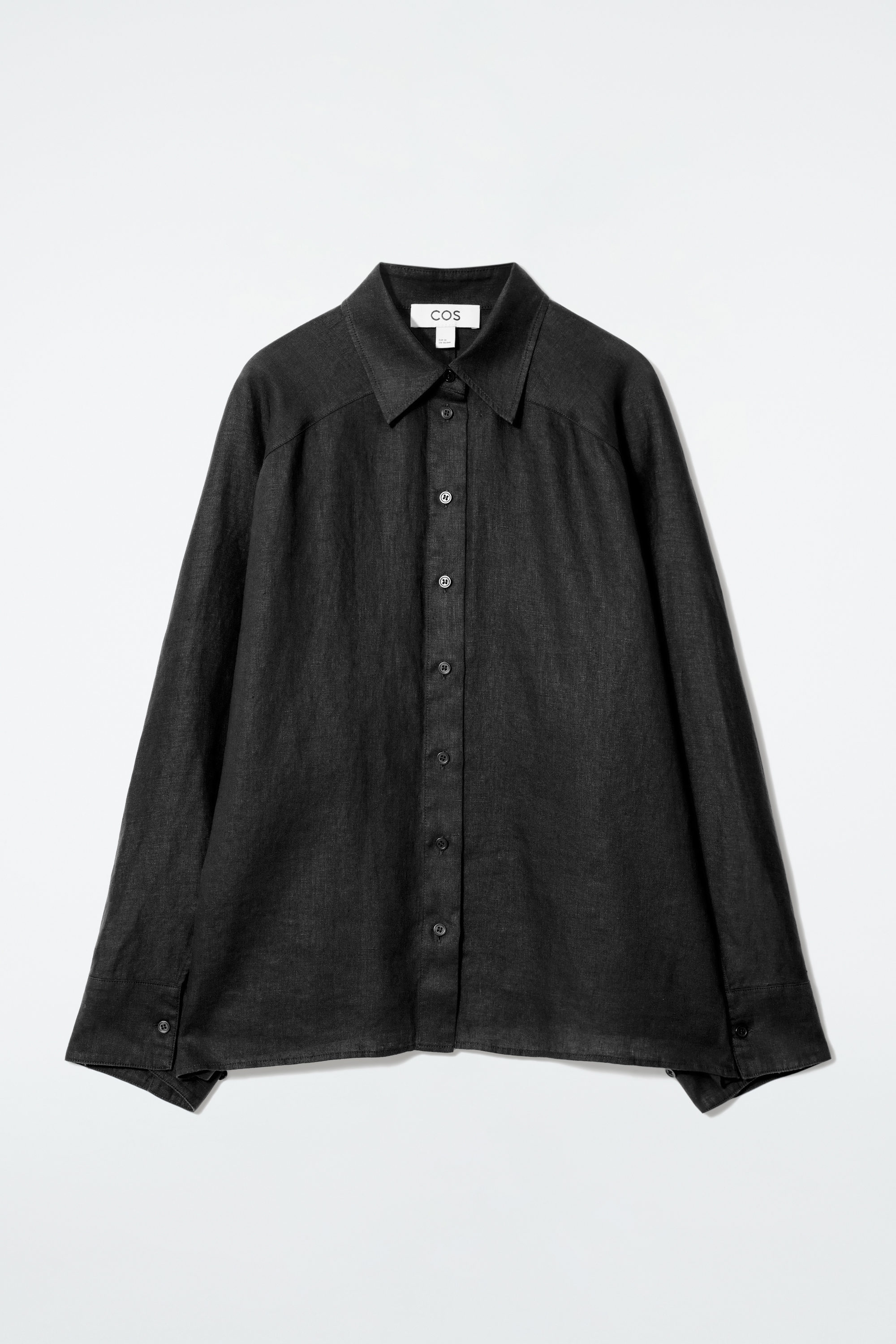 BOXY LINEN SHIRT - BLACK | COS US