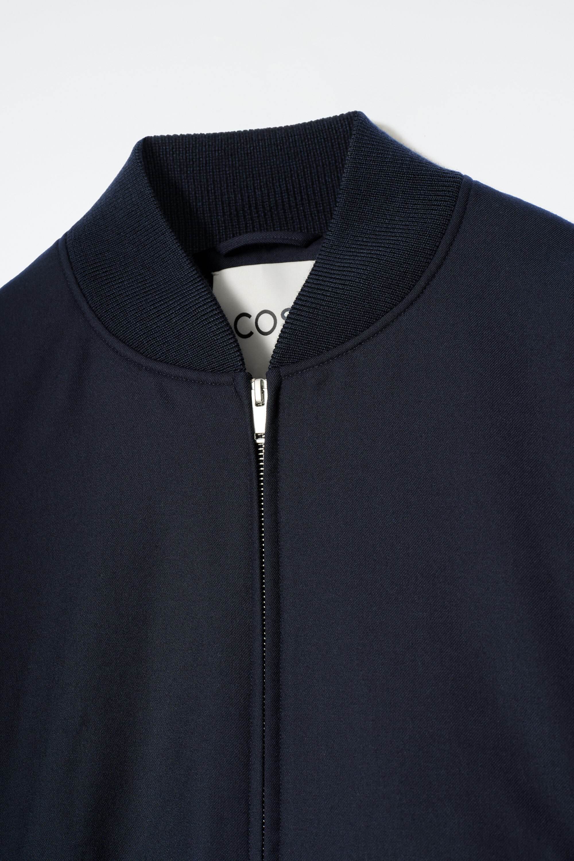 COS オーバーサイズウールボンバージャケット ネイビー OVERSIZED WOOL BOMBER JACKET オーバーサイズウールボンバー