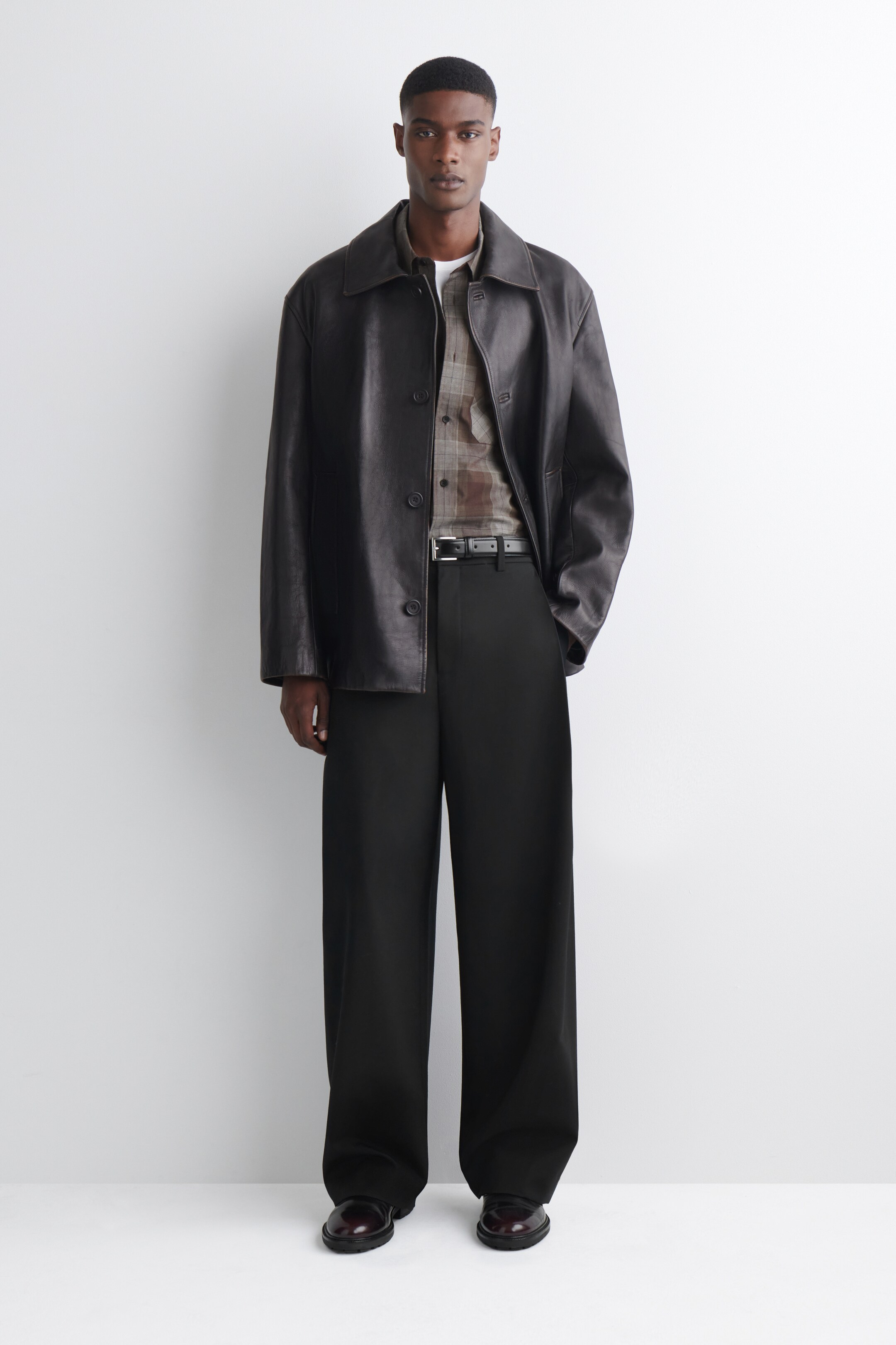 Se større billede: CHECKED BRUSHED-COTTON SHIRT - BRUN / TERNET - HERRE | H&M DK 2