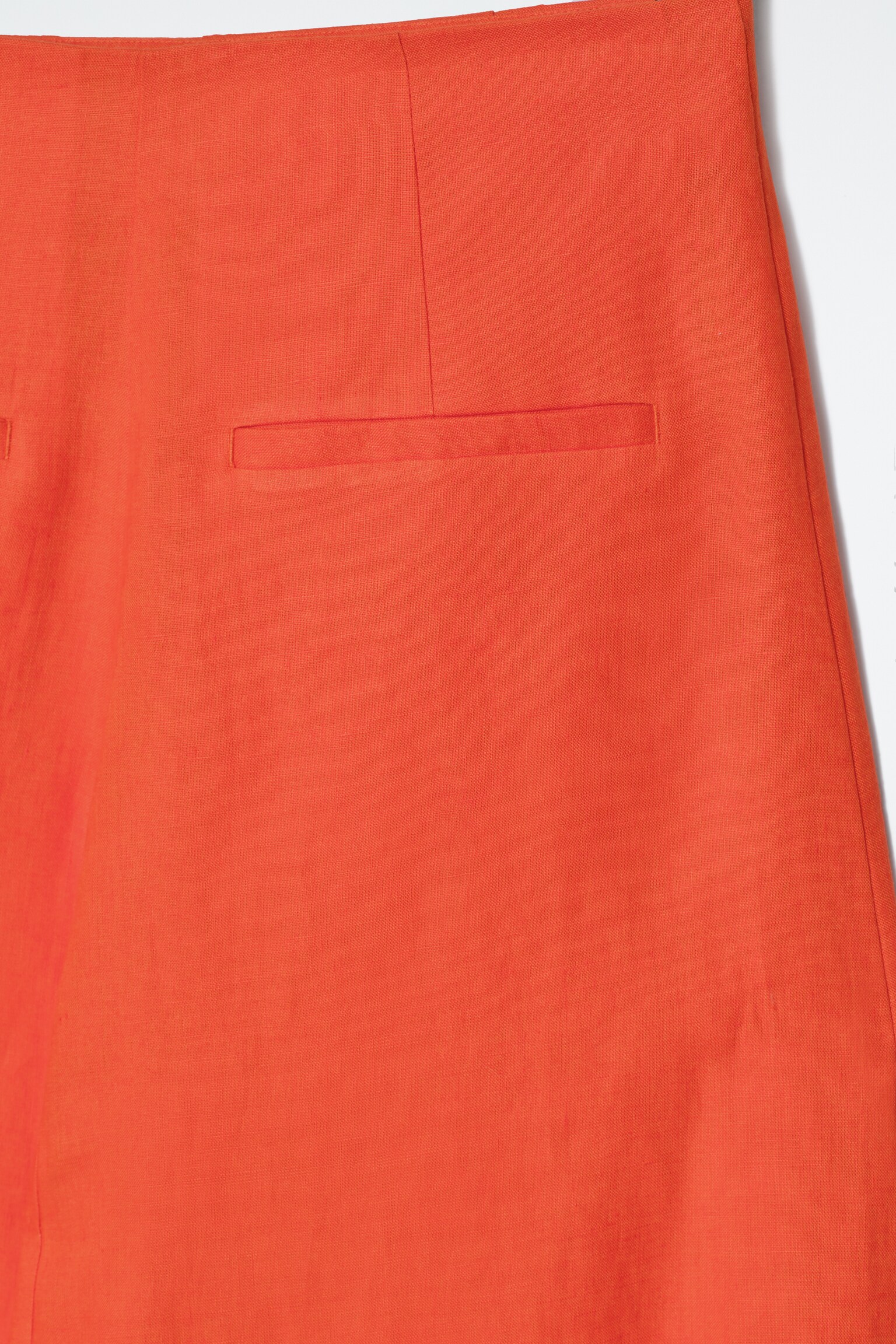 PANTALÓN ANCHO DE LINO - NARANJA/AZUL MARINO - 3