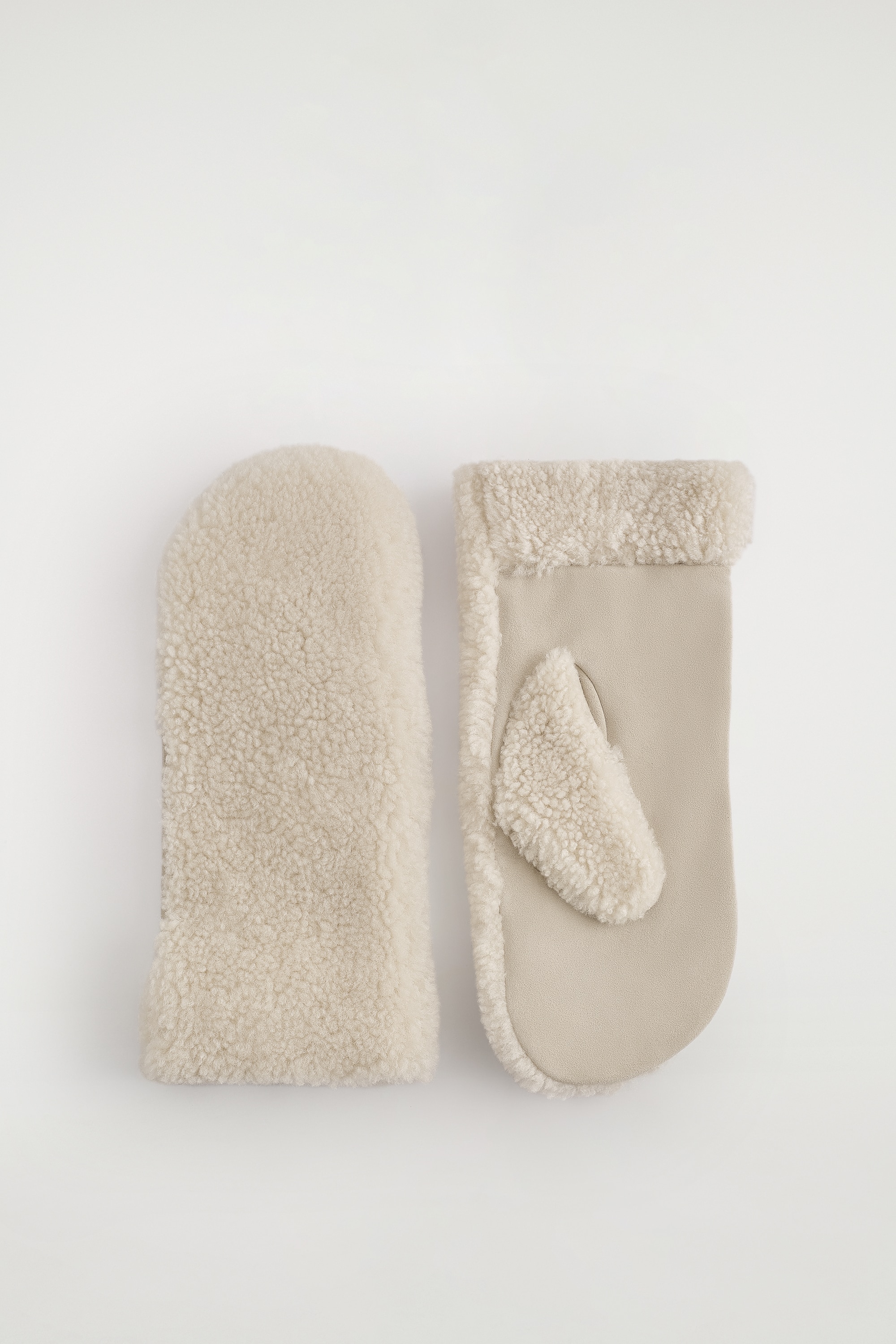 SHEARLING MITTENS - ΕΚΡΟΥ