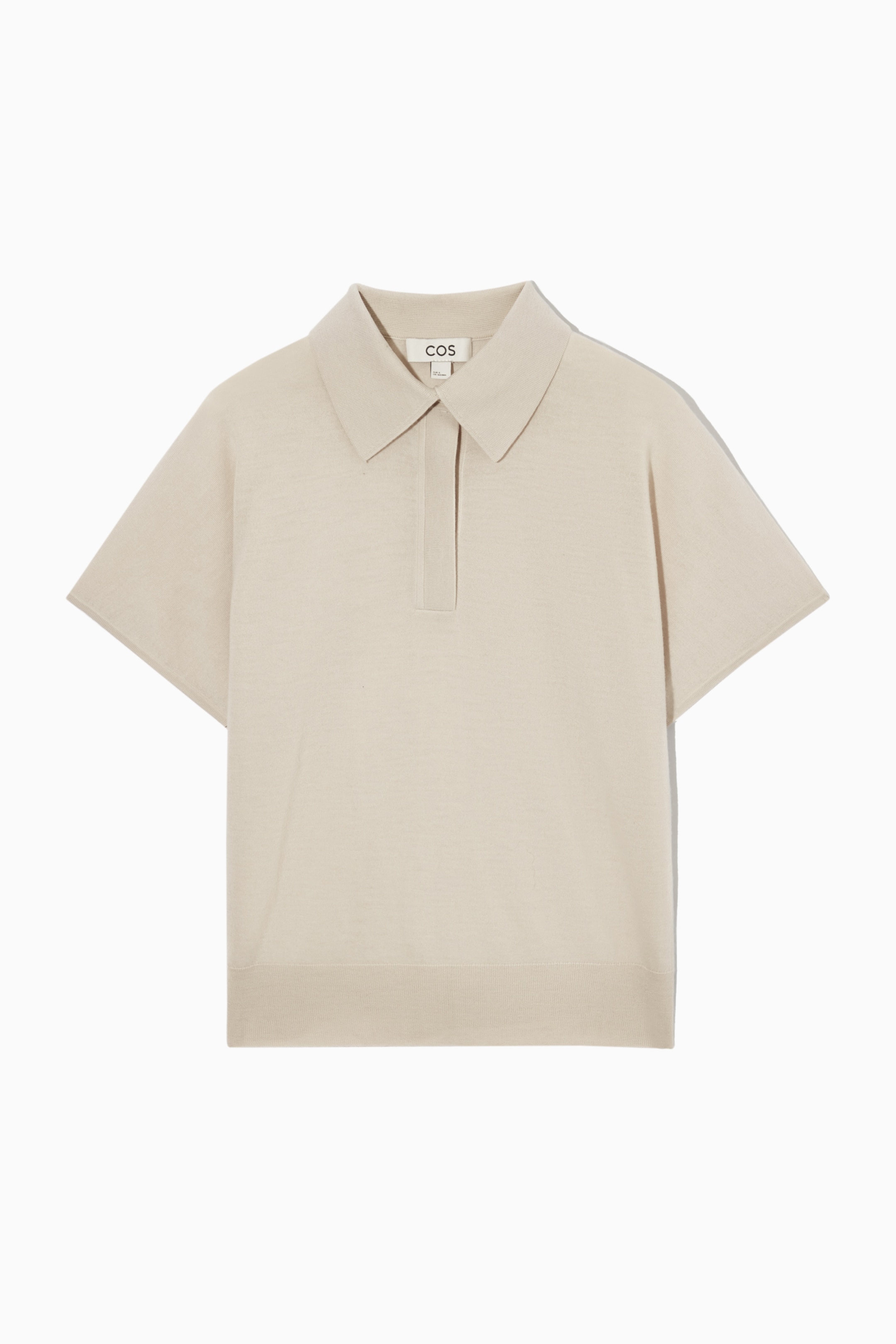 Grotere afbeelding bekijken: LIGHWEIGHT KNITTED POLO SHIRT - LIGHT BEIGE - DAMES | H&M NL 1