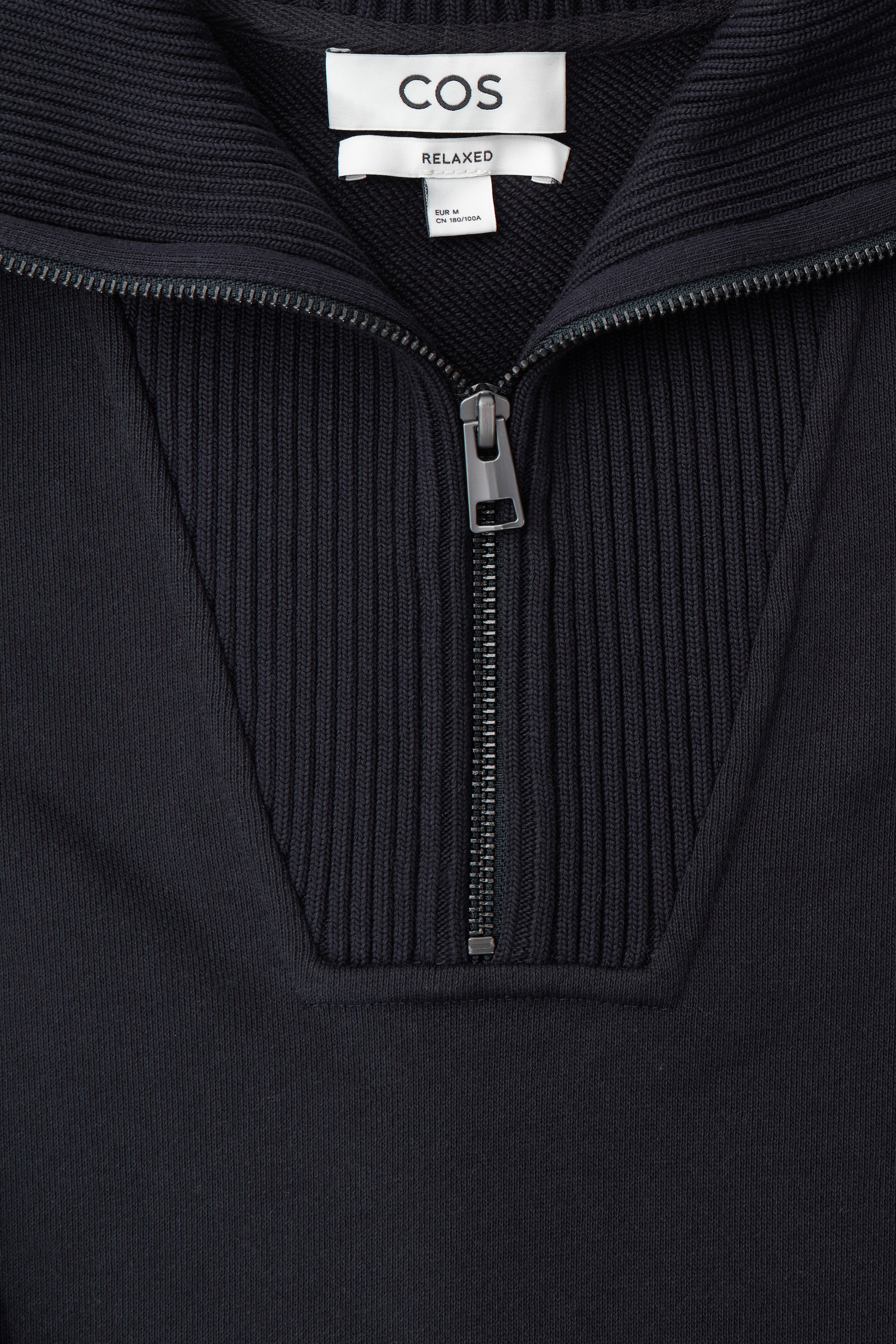 View larger image: FUNNEL-NECK HALF-ZIP SWEATSHIRT - DARK NAVY - Men | H&M GB 2