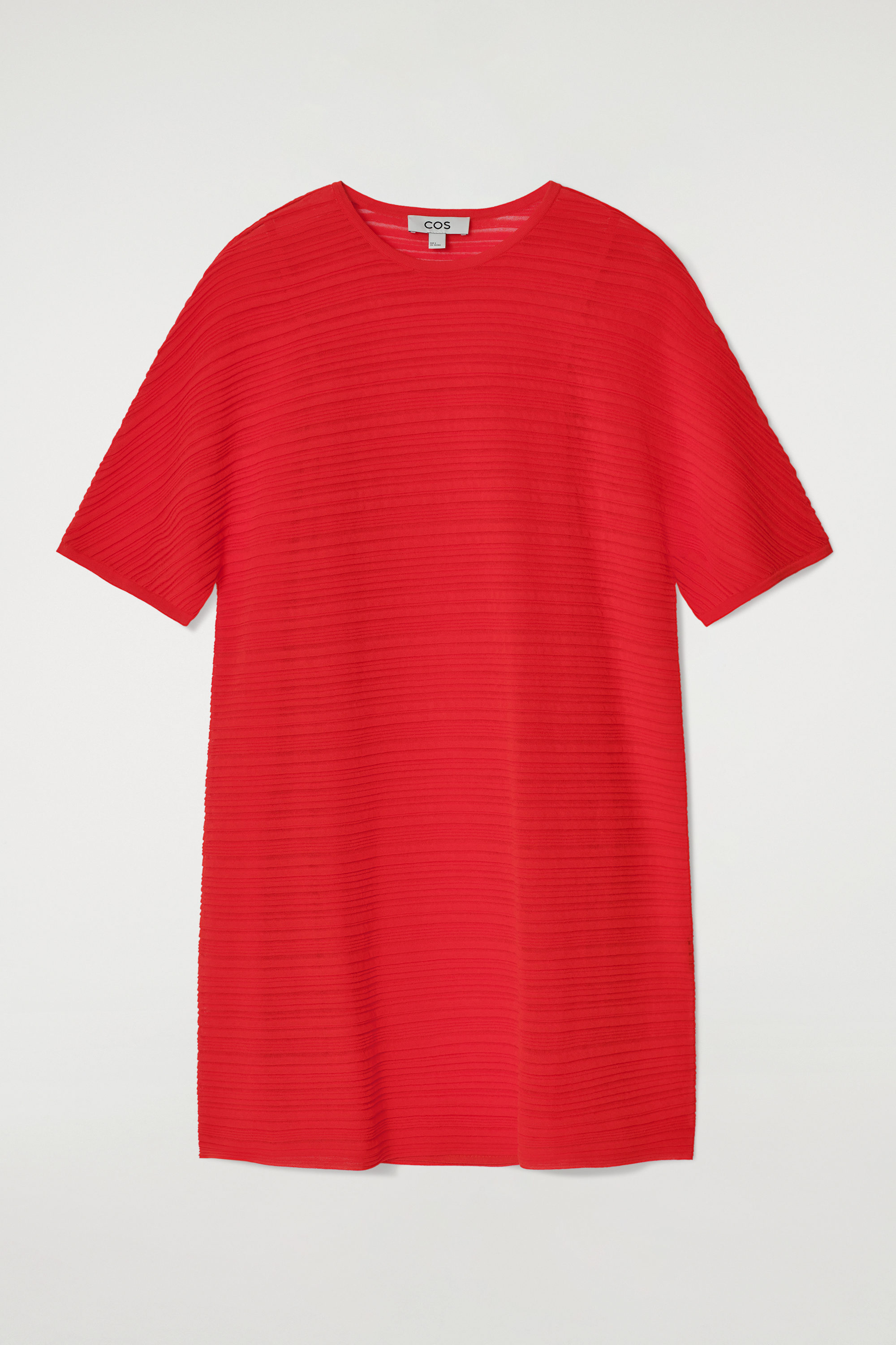 PLEATED KNIT MINI DRESS - ORANGE | COS