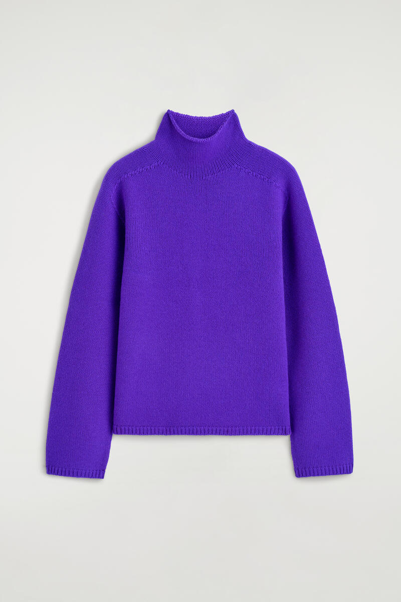 Cashmere Funnel-Neck Sweater