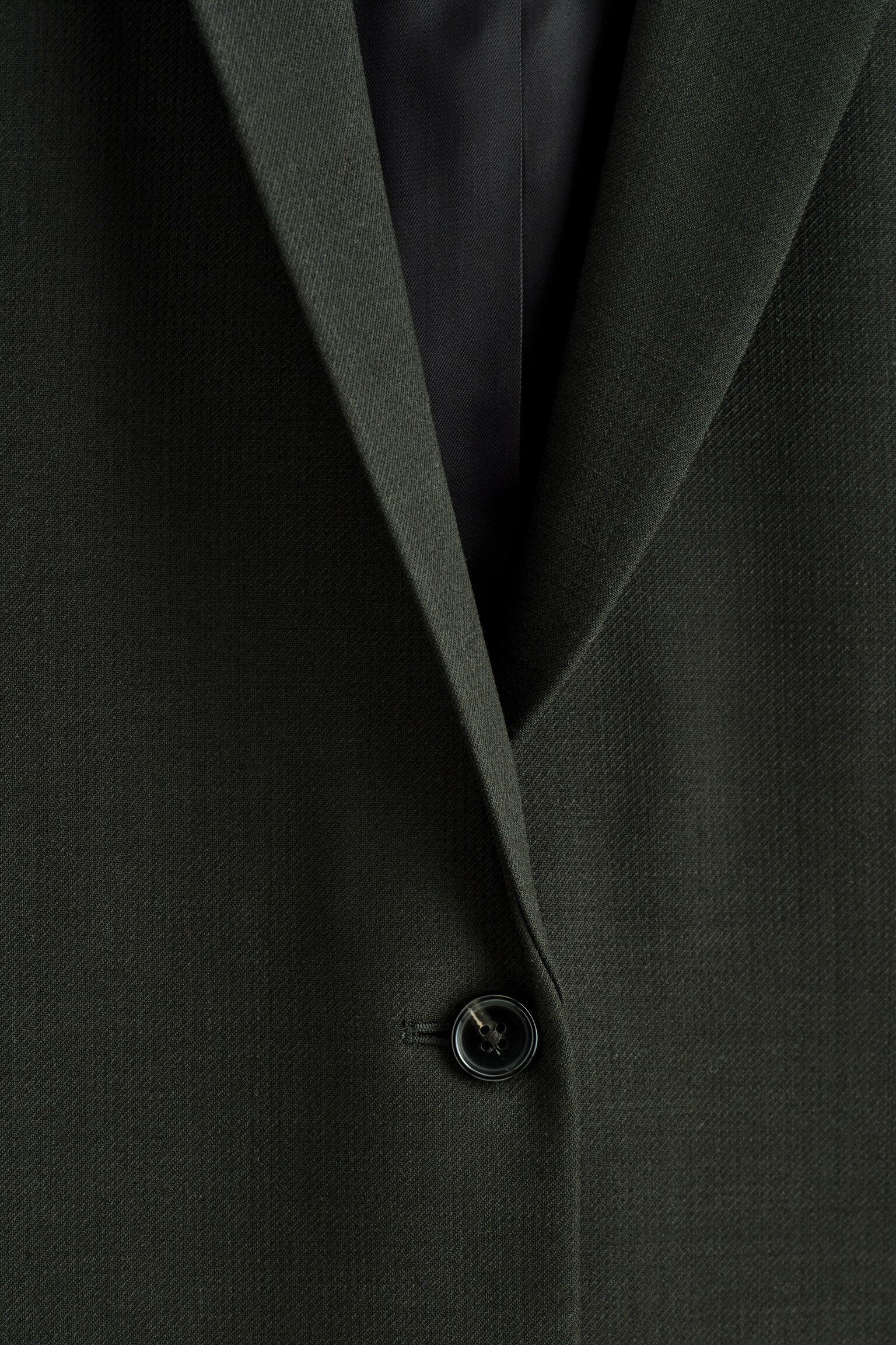 LANGER BLAZER AUS WOLL-MIX - DUNKELGRÜN - 5