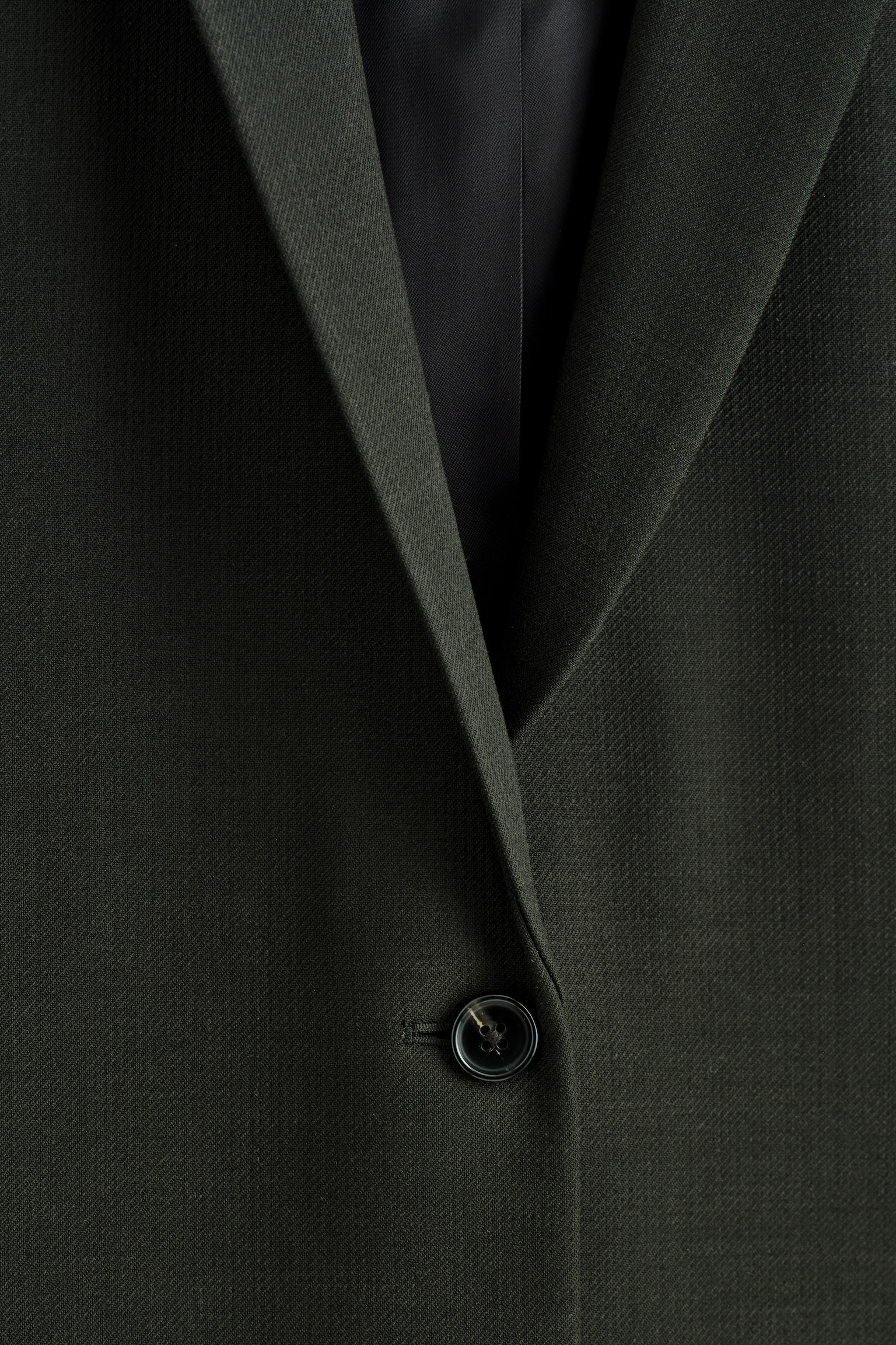 BLAZER LARGO DE MEZCLA DE LANA - VERDE OSCURO - 4
