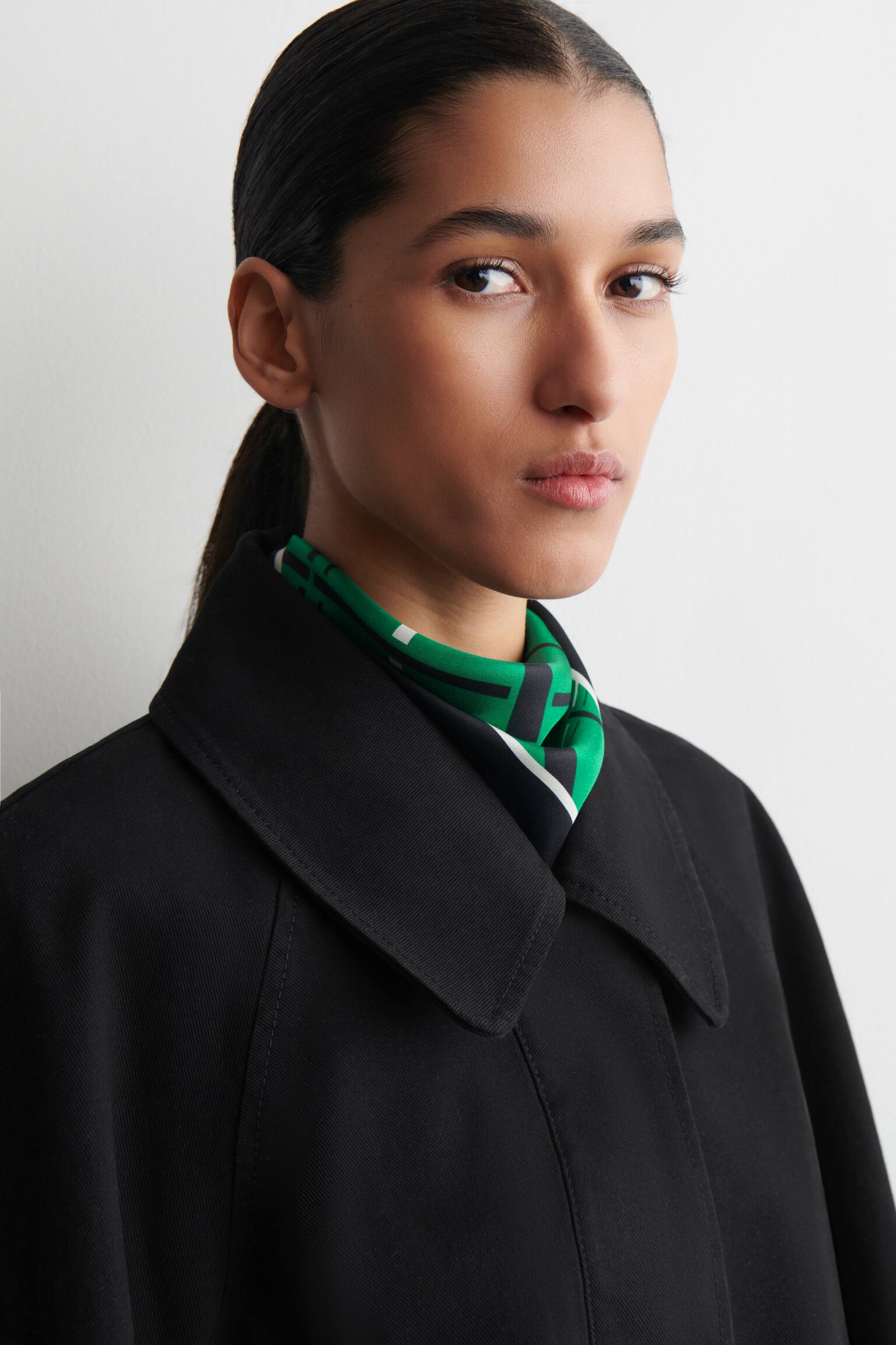 BLOUSON À SILHOUETTE ARRONDIE EN COTON-NOIR - 6