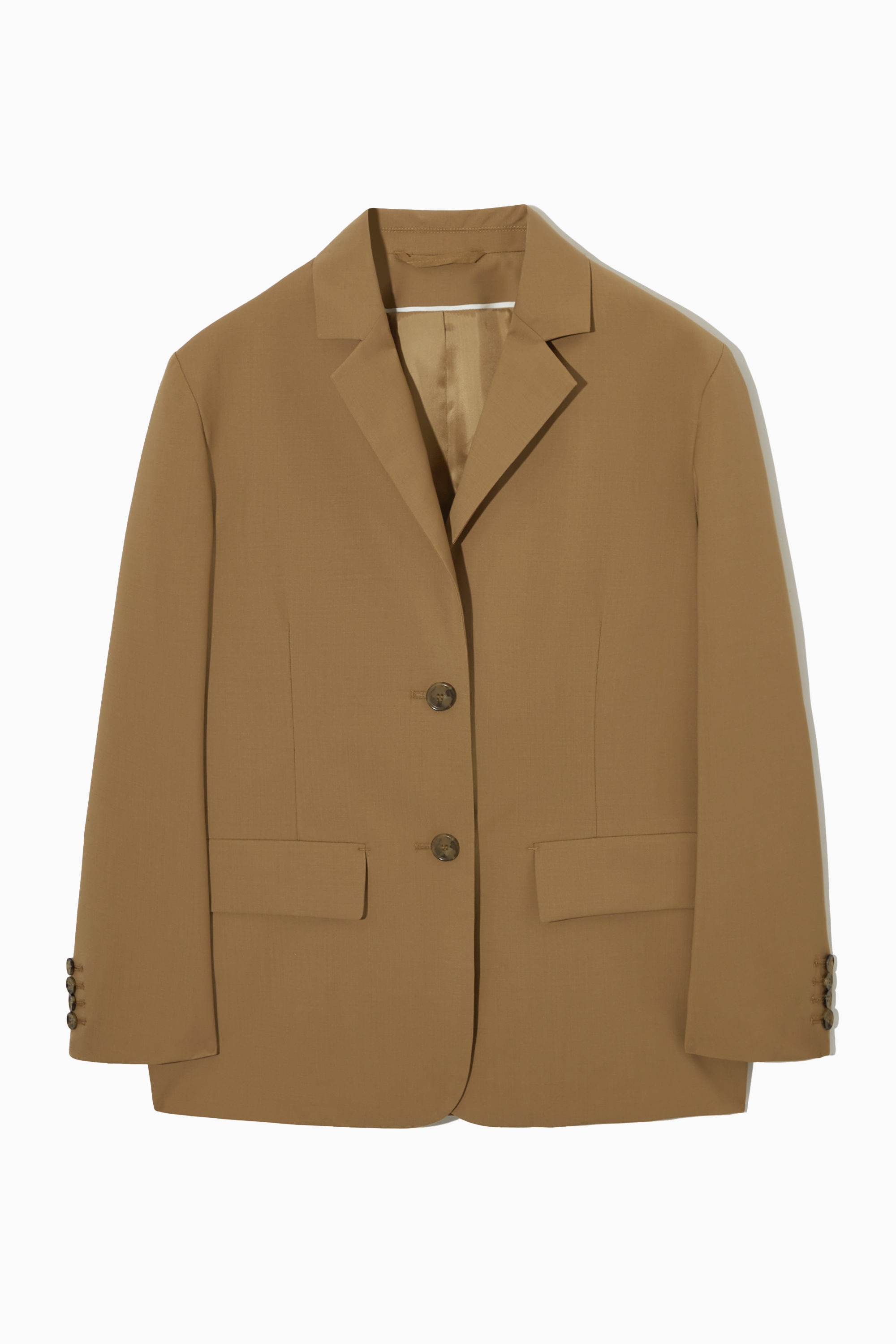 RELAXED-FIT WOOL BLAZER - BROWN | COS