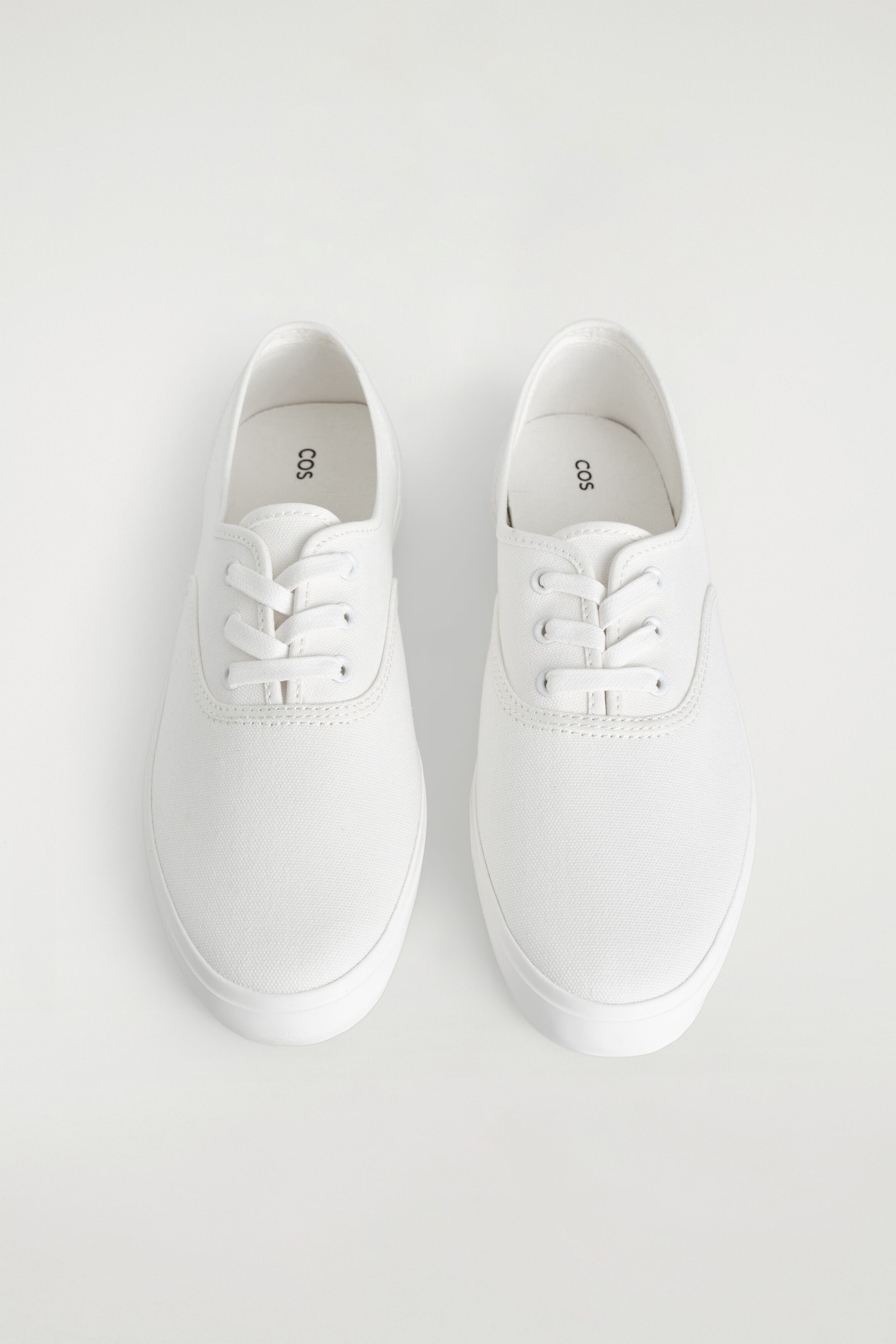 CANVAS PLIMSOLL SNEAKERS — WHITE