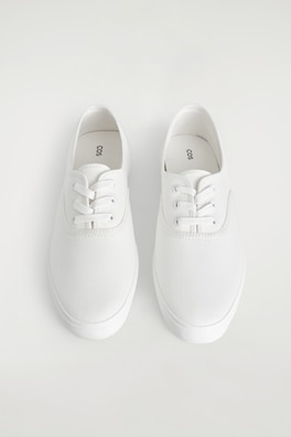 CANVAS PLIMSOLL SNEAKERS — WHITE 3