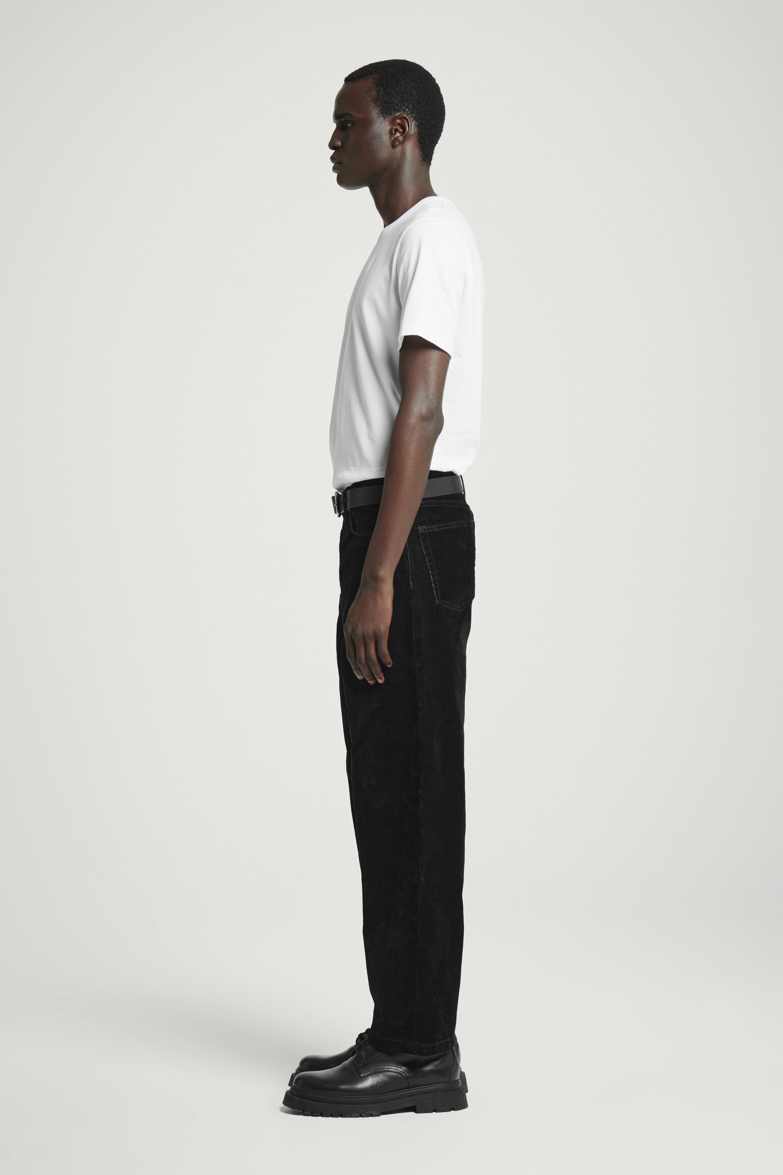 T-SHIRT REGULAR EN COTON BROSSÉ - Blanc/BLEU MARINE/NOIR/BLEU CIEL/KAKI/VERT POUDRÉ/BEIGE - 5