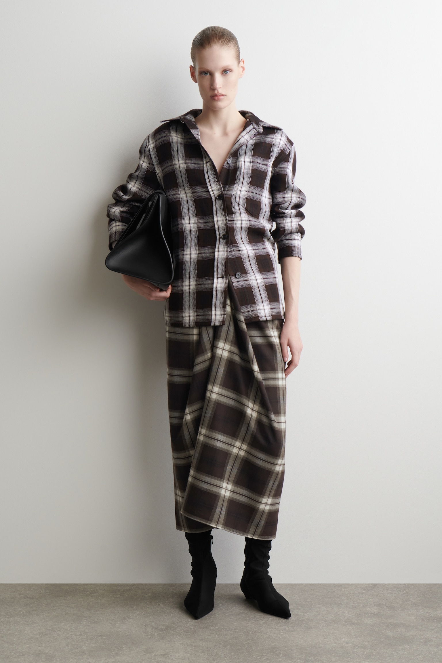 CHECKED OVERSHIRT - BURGUNDY / CHECKED - 4