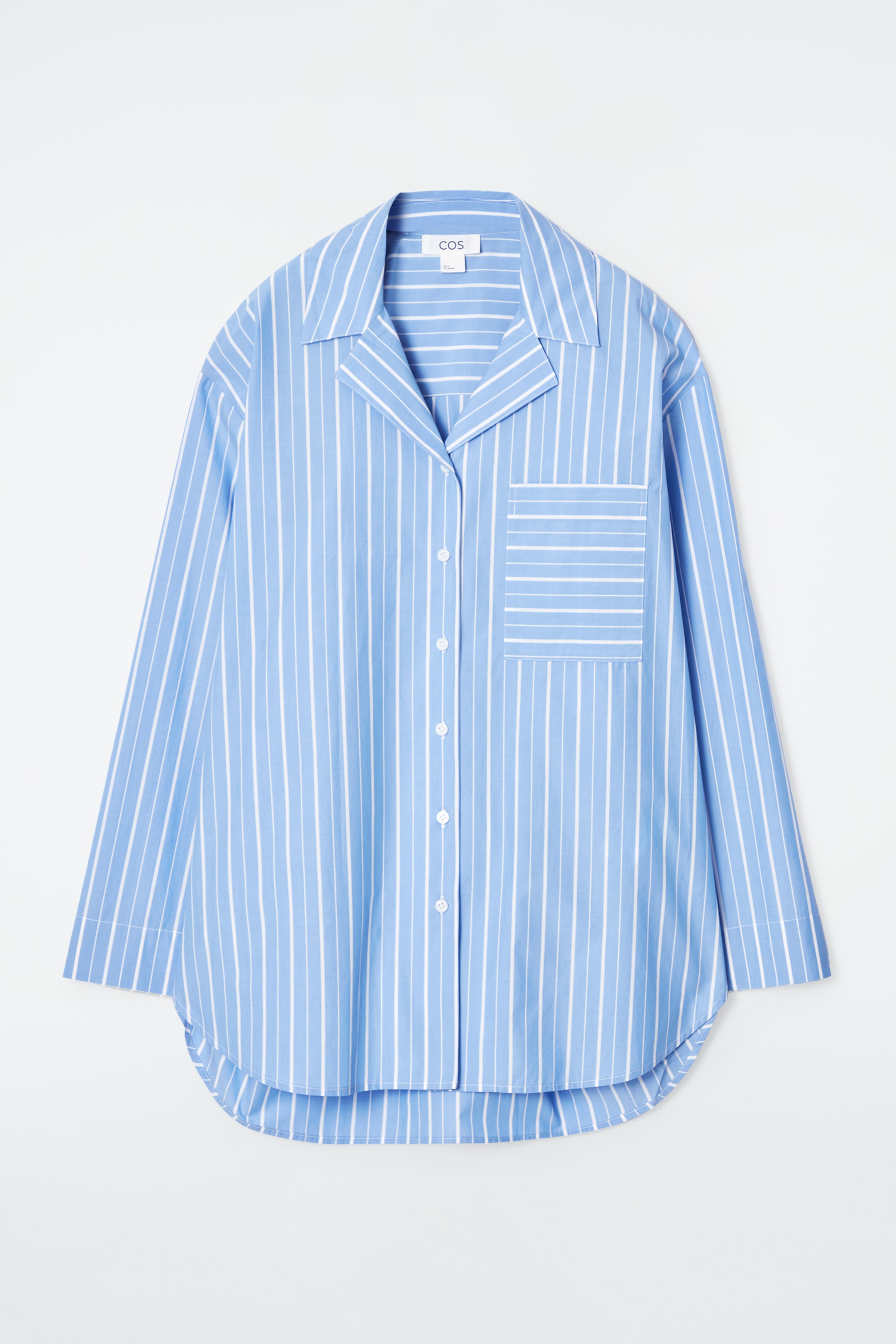 Grösseres Bild ansehen: PYJAMAHEMD AUS BAUMWOLLE MIT NADELSTREIFEN - BLAU/NADELSTREIFEN - DAMEN | H&M CH 5