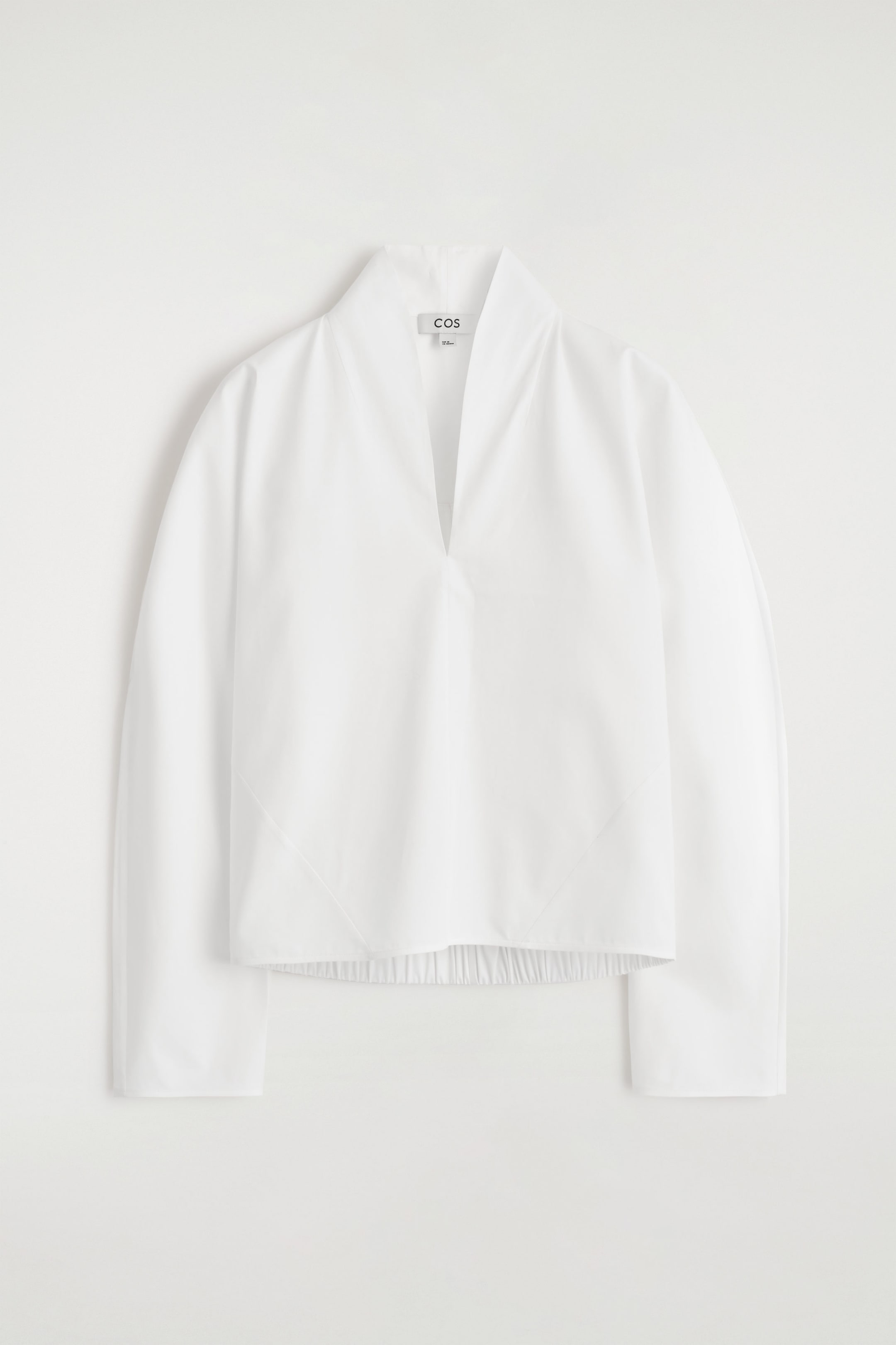 BOMULLSBLUS MED STÅKRAGE