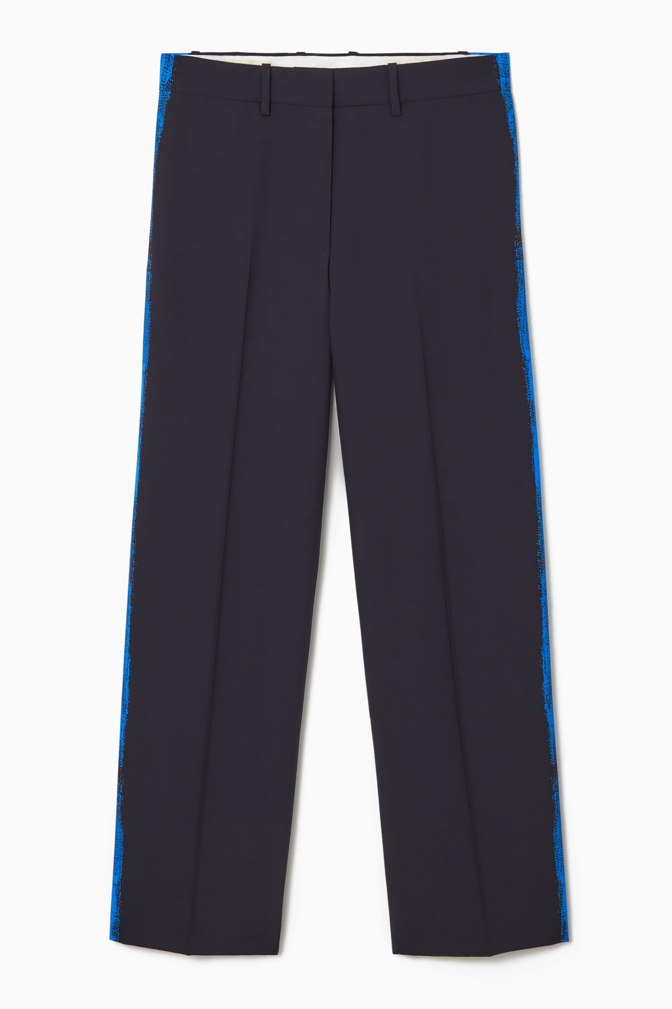 REGULAR PAINTED STRAIGHT-LEG WOOL PANTS